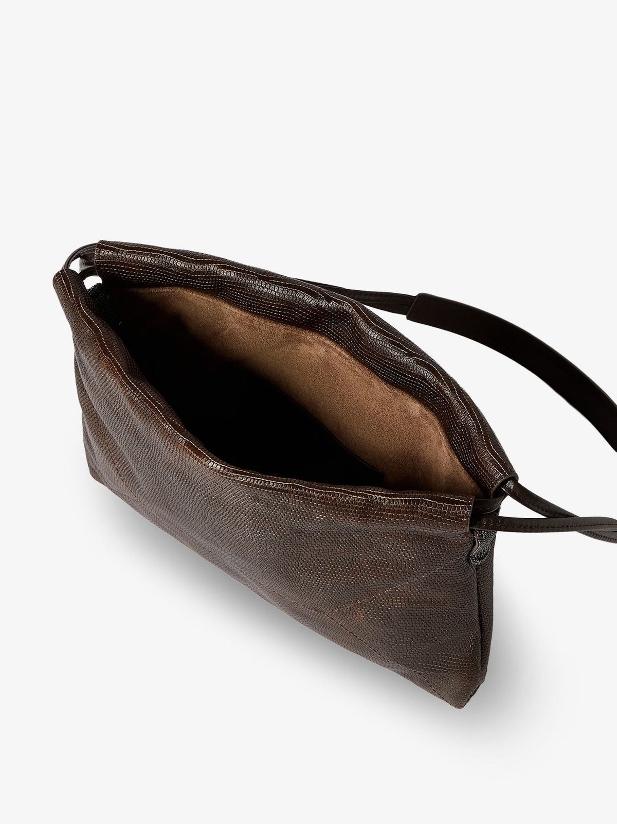 Brunello Cucinelli Reptile Print Leather Crossbody Bag