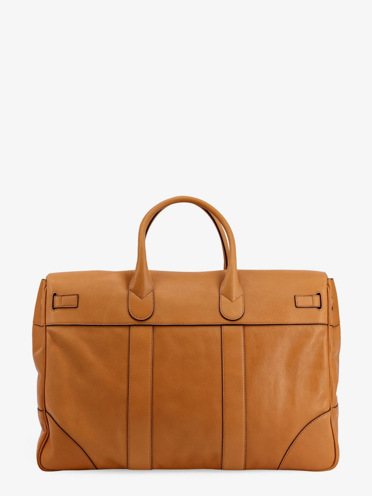 Brunello Cucinelli Leather Travel Bag With Engraved Logo On The Front