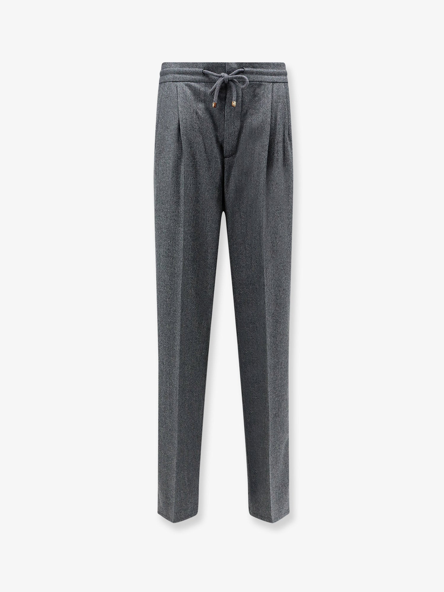 Brunello Cucinelli Virgin Wool Trousers With Adjustable Drawstring