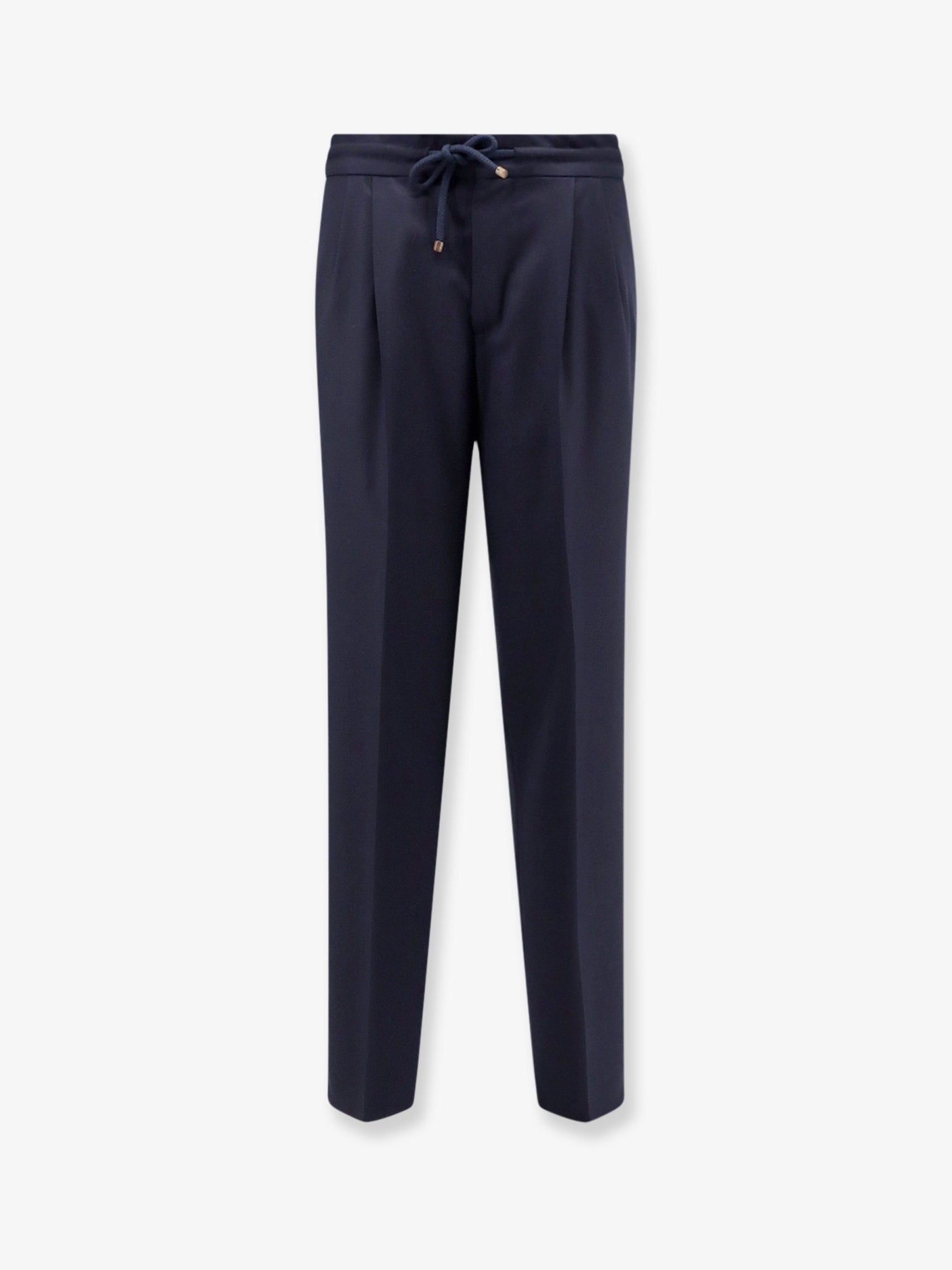 Brunello Cucinelli Virgin Wool Trousers With Adjustable Drawstring