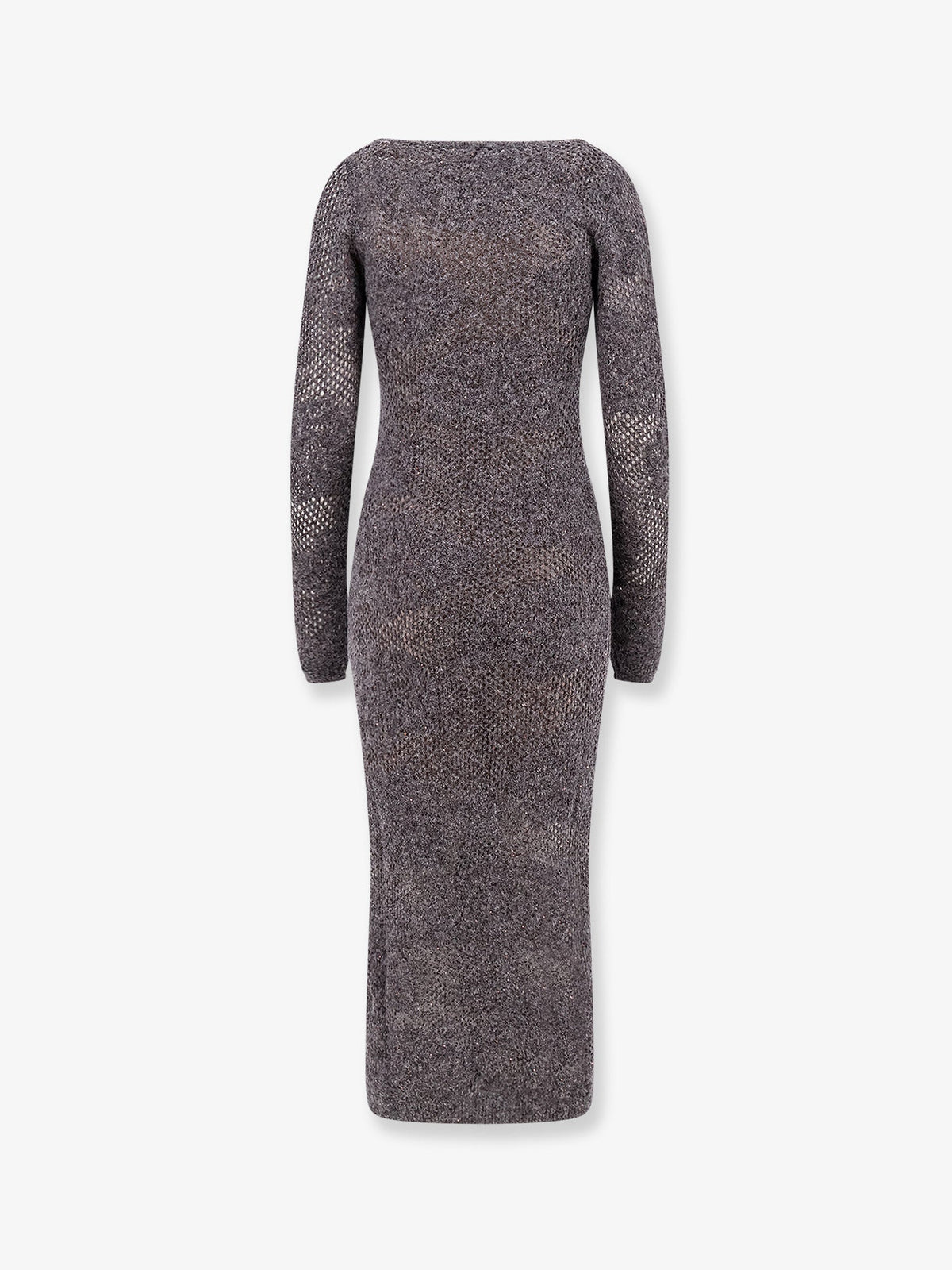 Brunello Cucinelli Flower Lace Sparkling Mohair And Virgin Wool Knit Dress