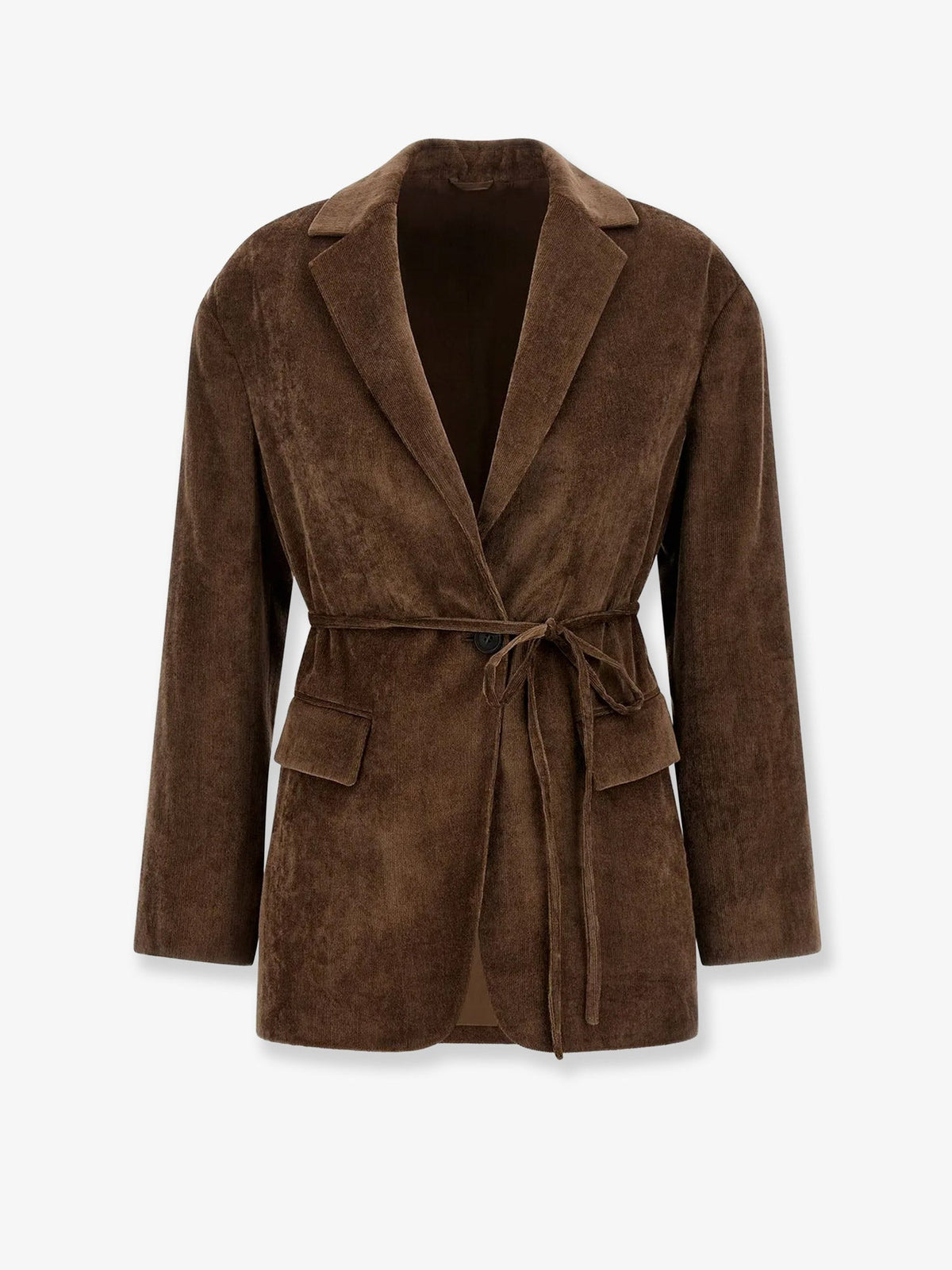 Brunello Cucinelli Corduroy Blazer With Belt