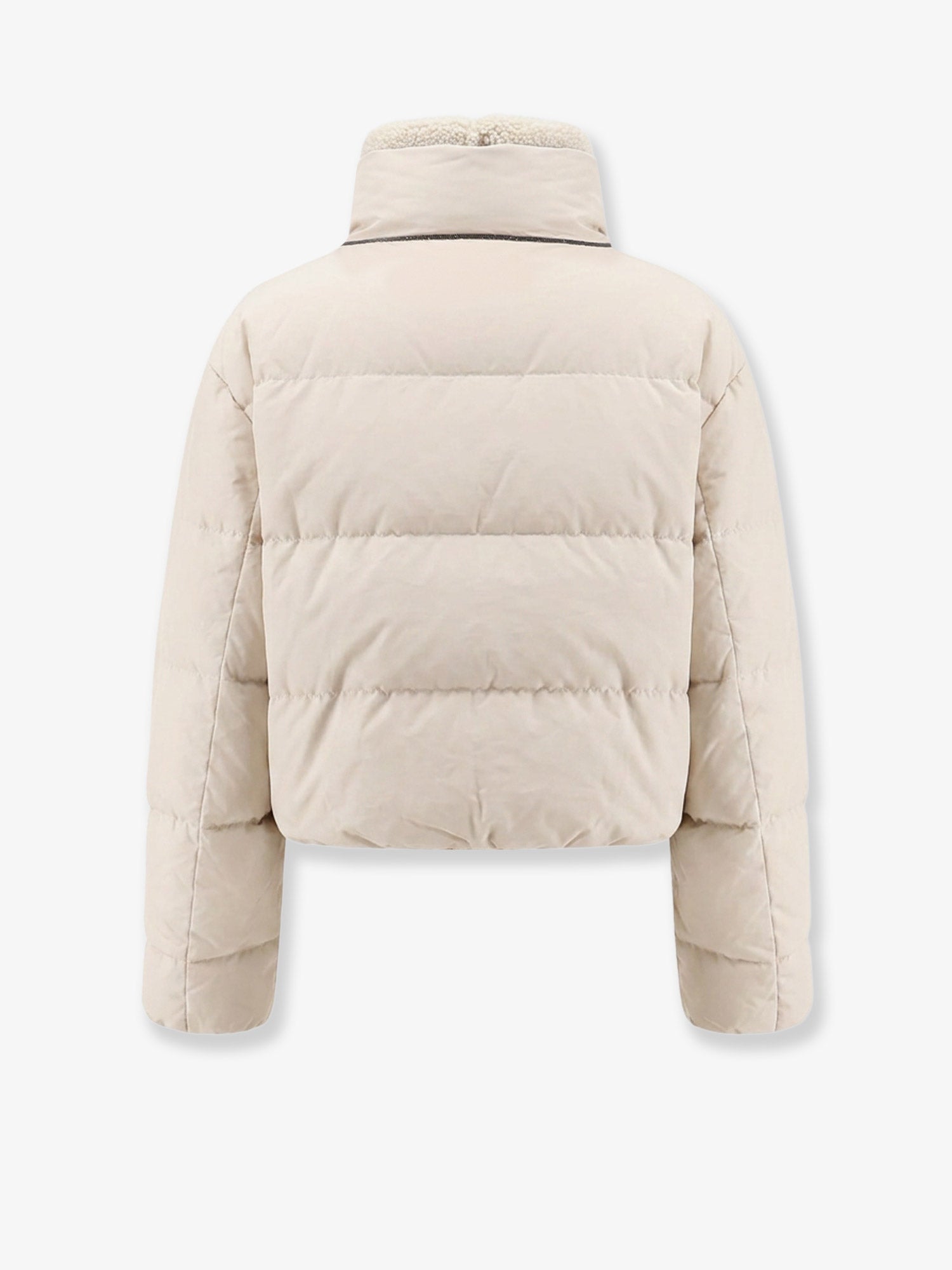 Brunello Cucinelli Down Jacket With Shearling Collar
