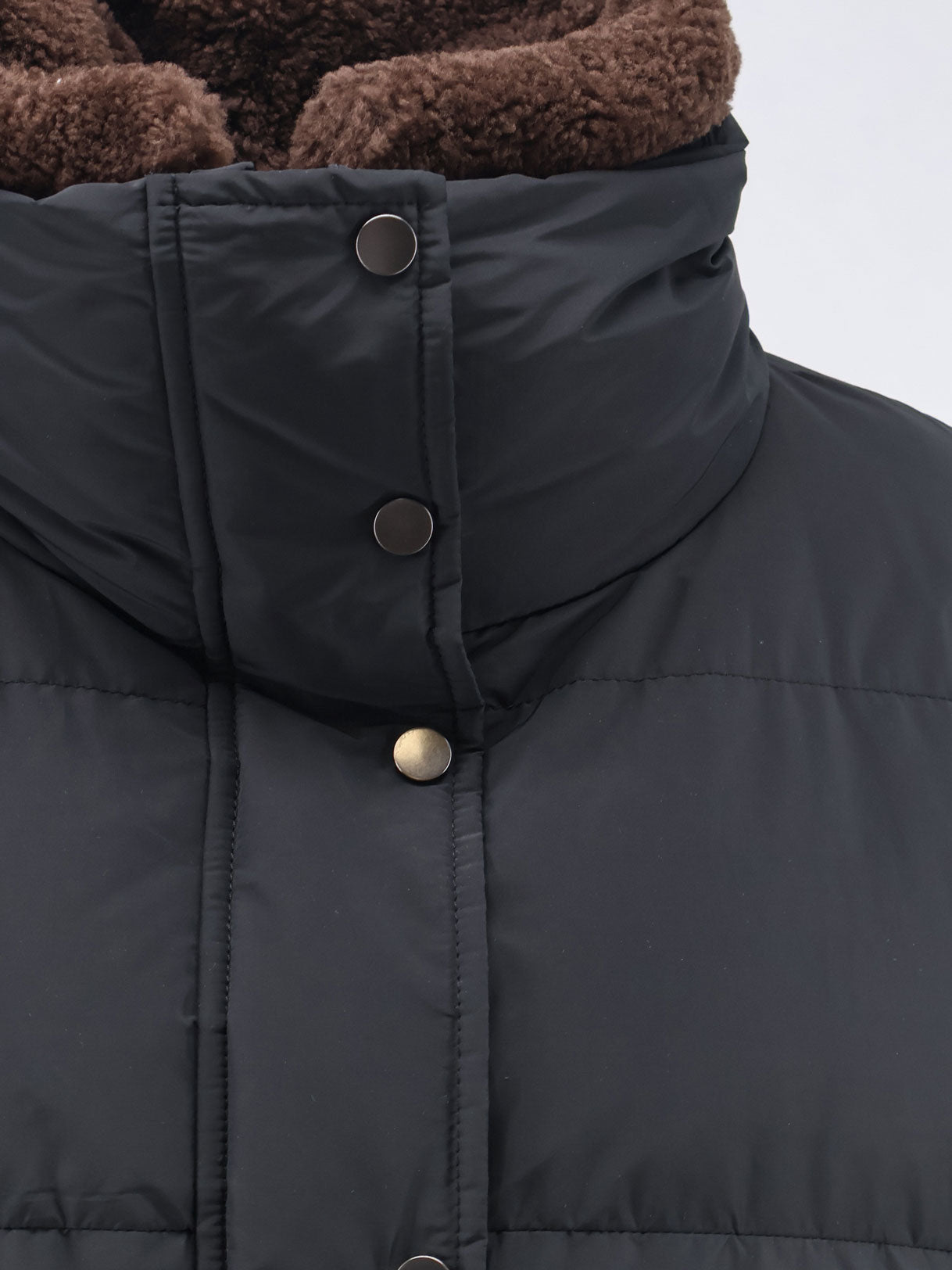 Brunello Cucinelli Down Jacket With Shearling Collar