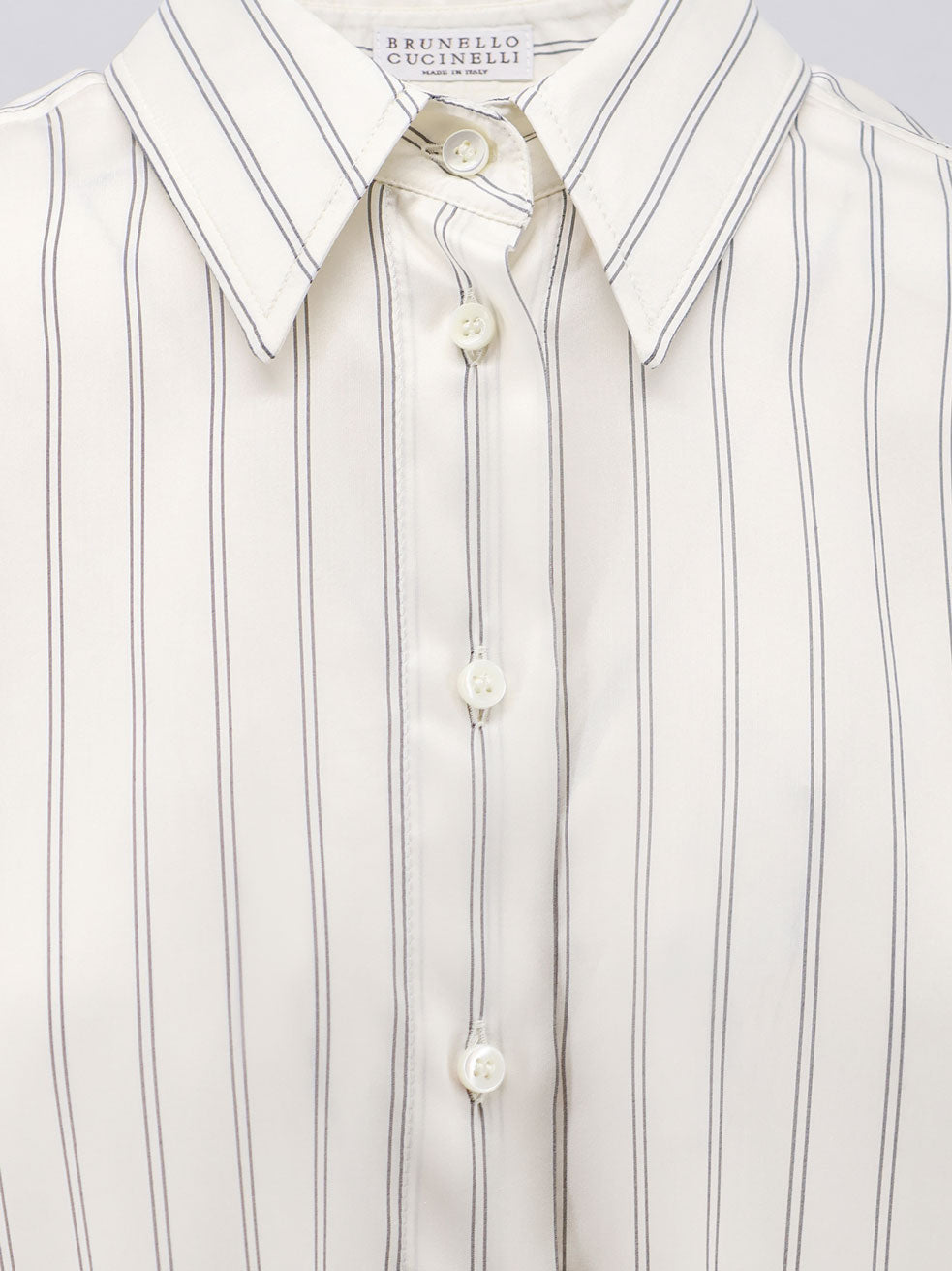 Brunello Cucinelli Striped Silk Shirt