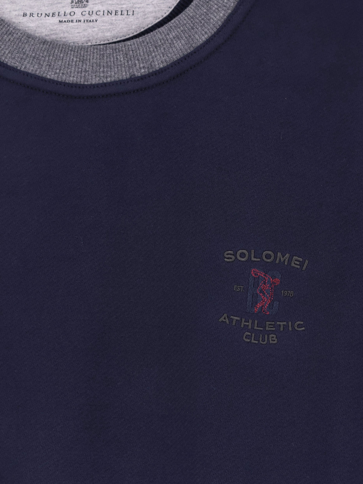 Brunello Cucinelli Cotton Sweatshirt With Front Embroidered Logo