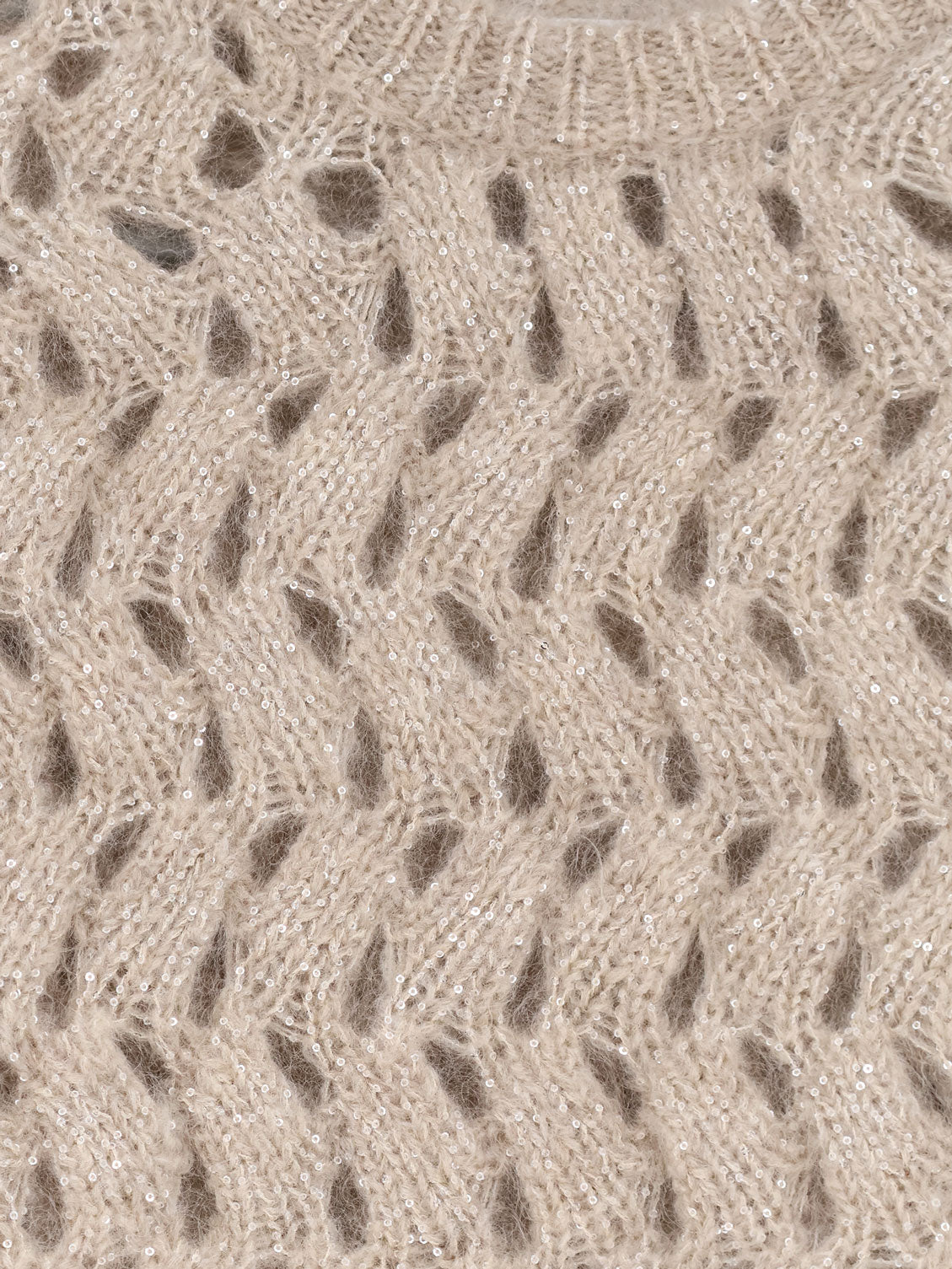 Brunello Cucinelli Perforated Sweater With Micro Sequins