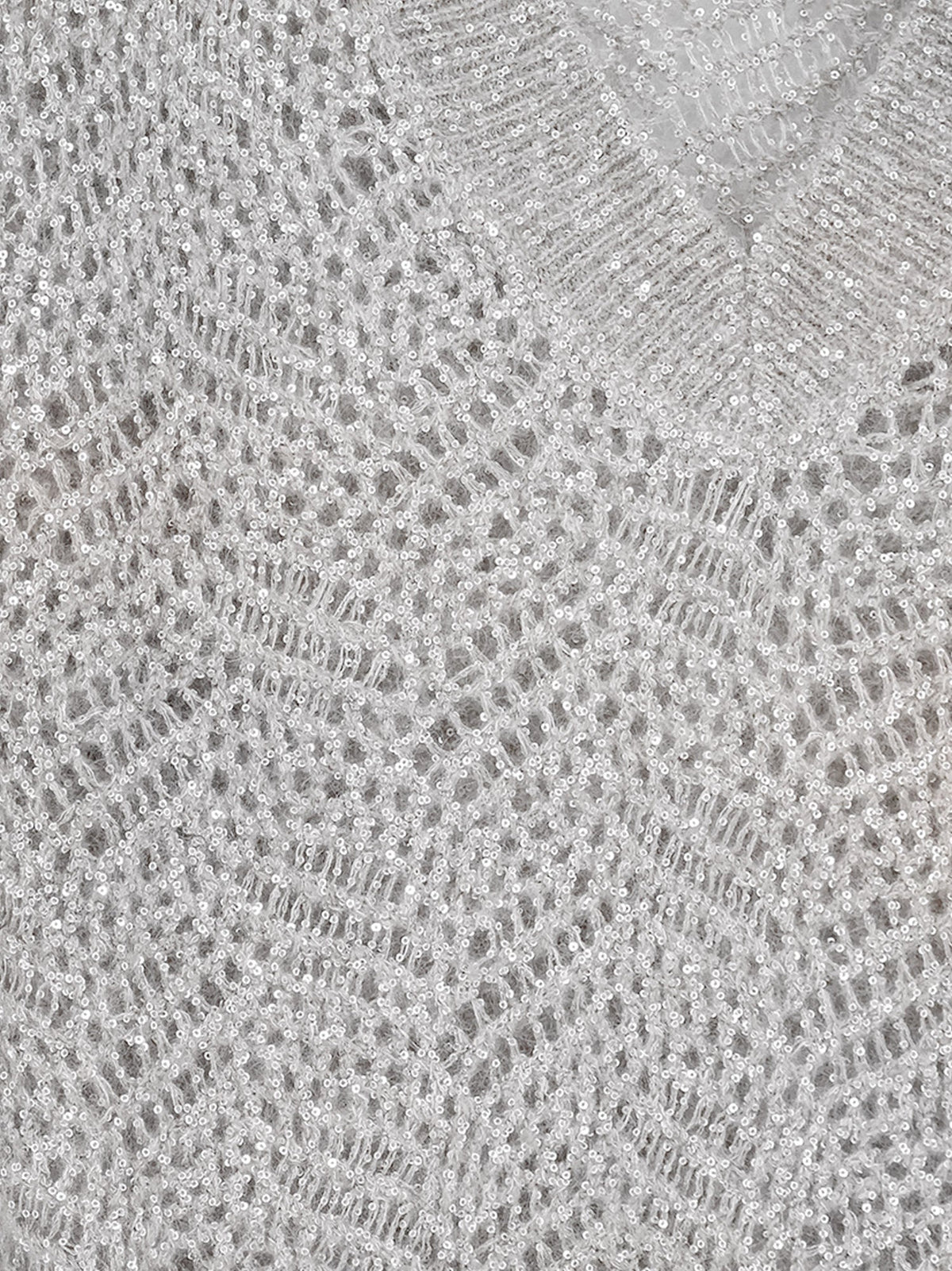 Brunello Cucinelli Mohair Blend Sweater With Dazzling Pattern