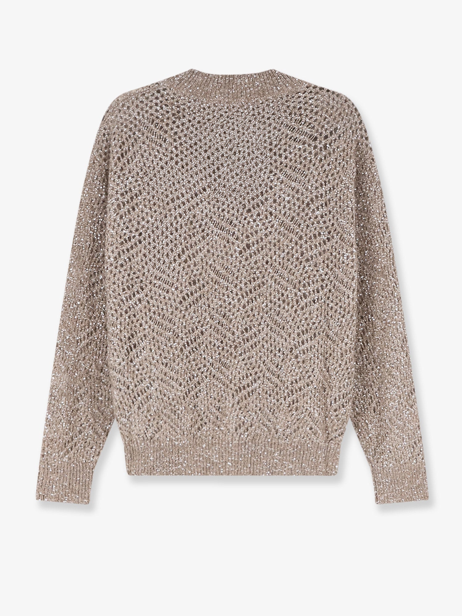 Brunello Cucinelli Mohair Blend Sweater With Dazzling Pattern