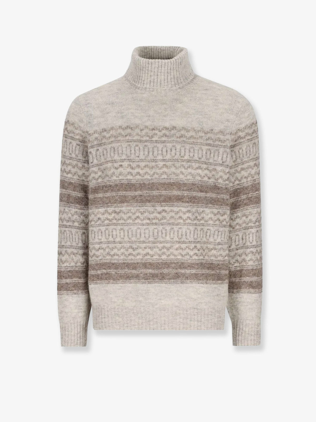 Brunello Cucinelli Nordic Jacquard Alpaca, Cashmere And Wool Blend Sweater
