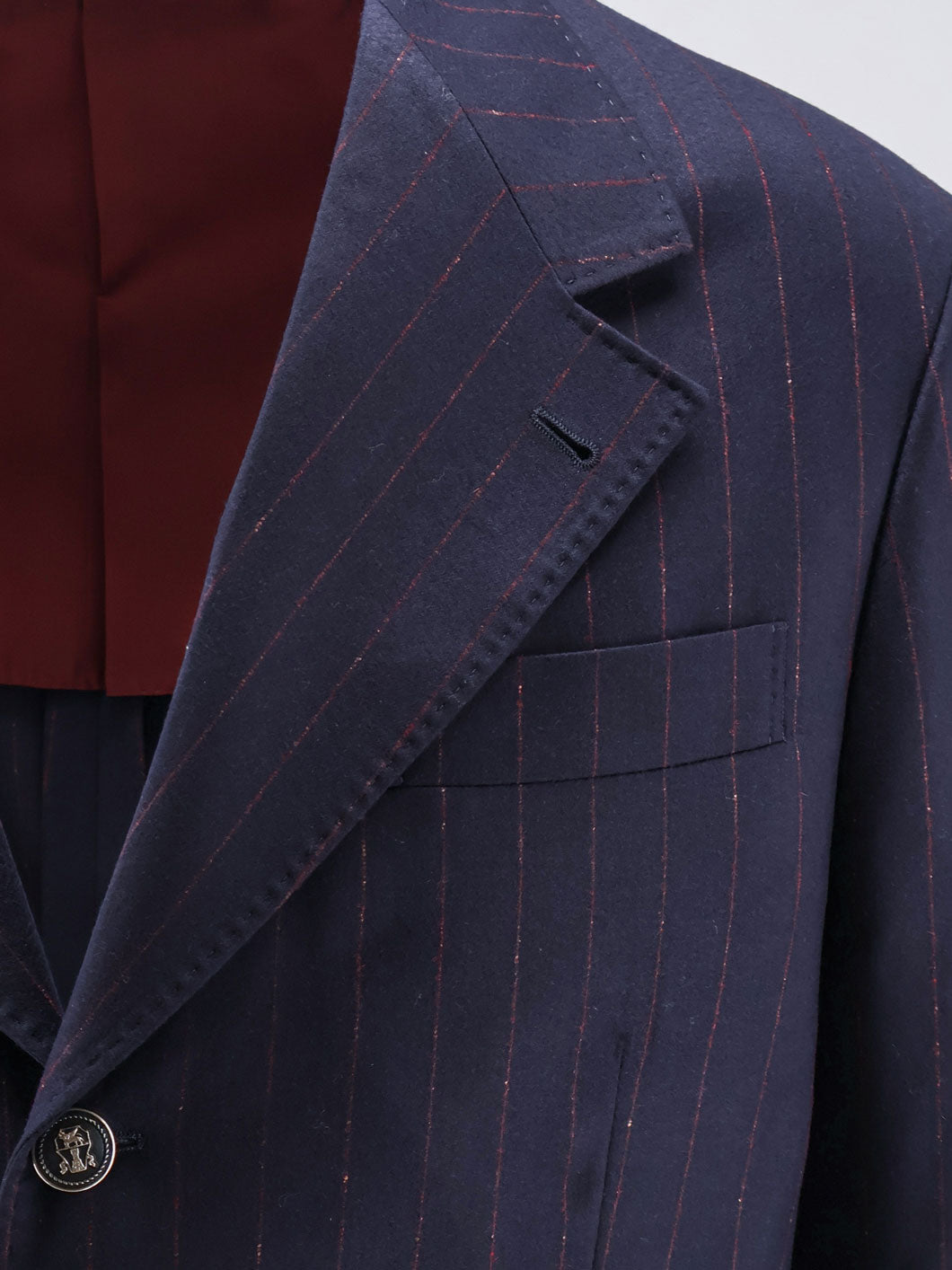 Brunello Cucinelli Virgin Wool Suit With Pinstripe Pattern
