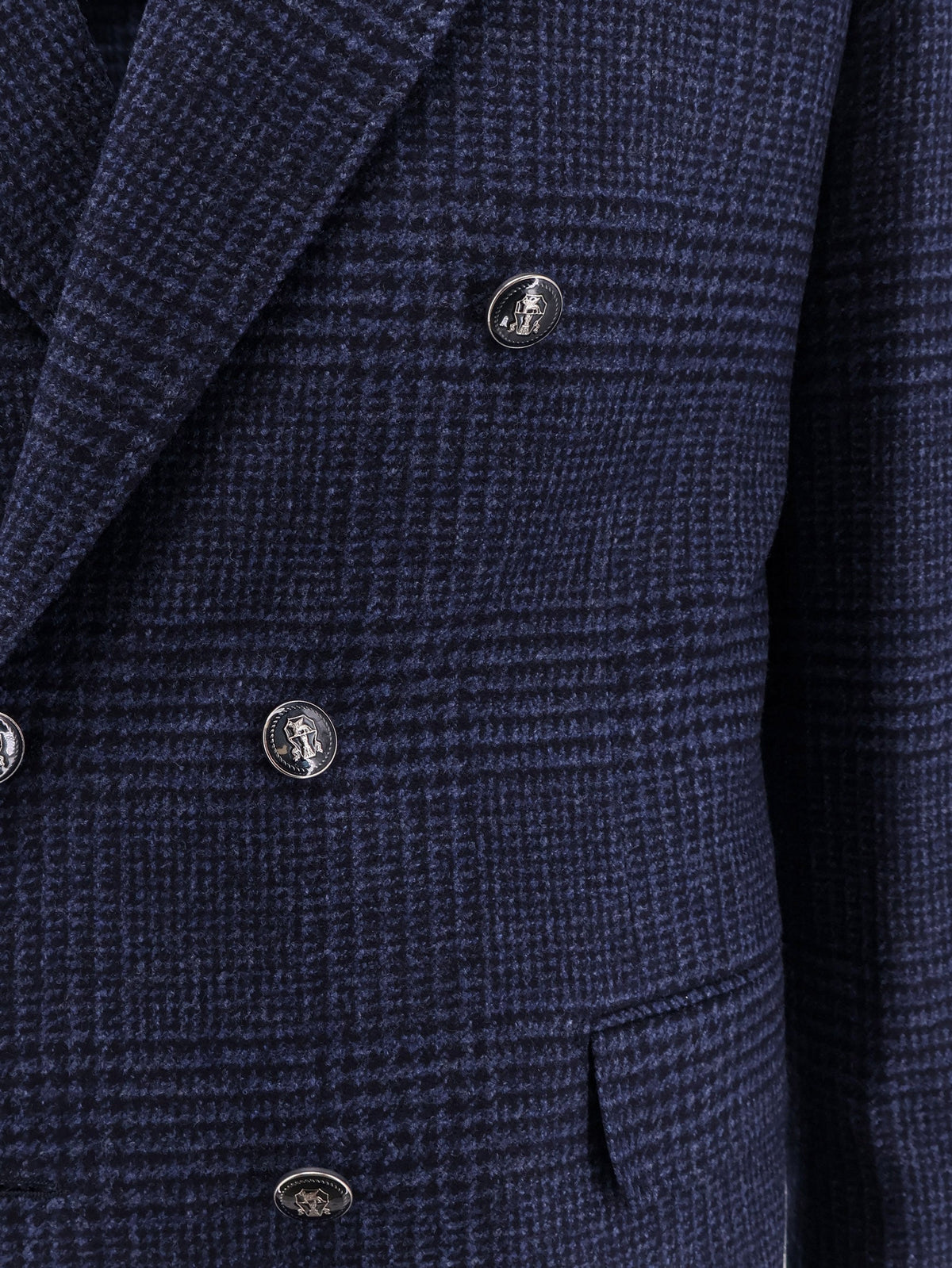 Brunello Cucinelli Wool And Cashmere Blend Suit With Prince Of Wales Pattern