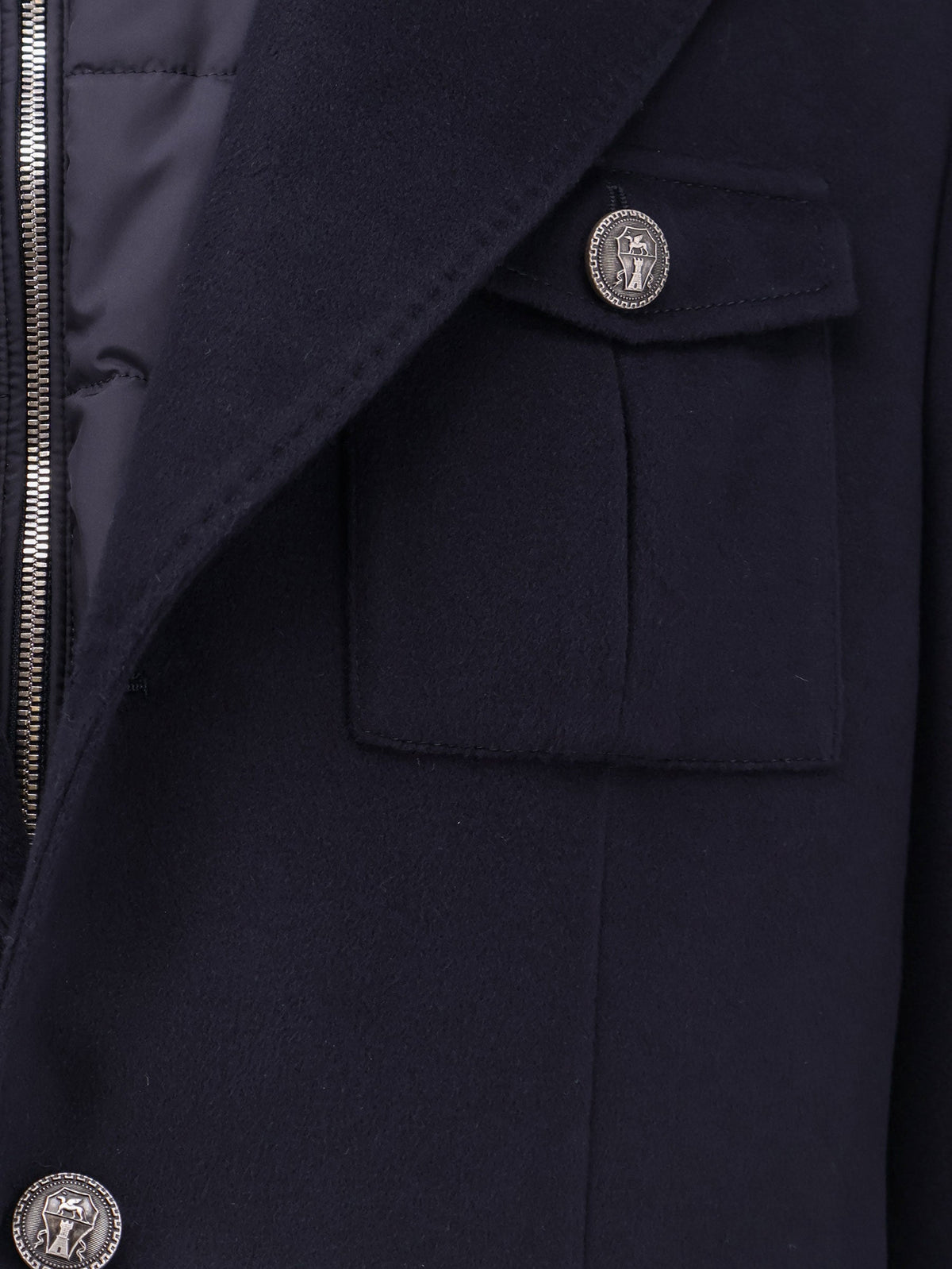 Brunello Cucinelli Virgin Wool Jacket With Internal Padded Vest