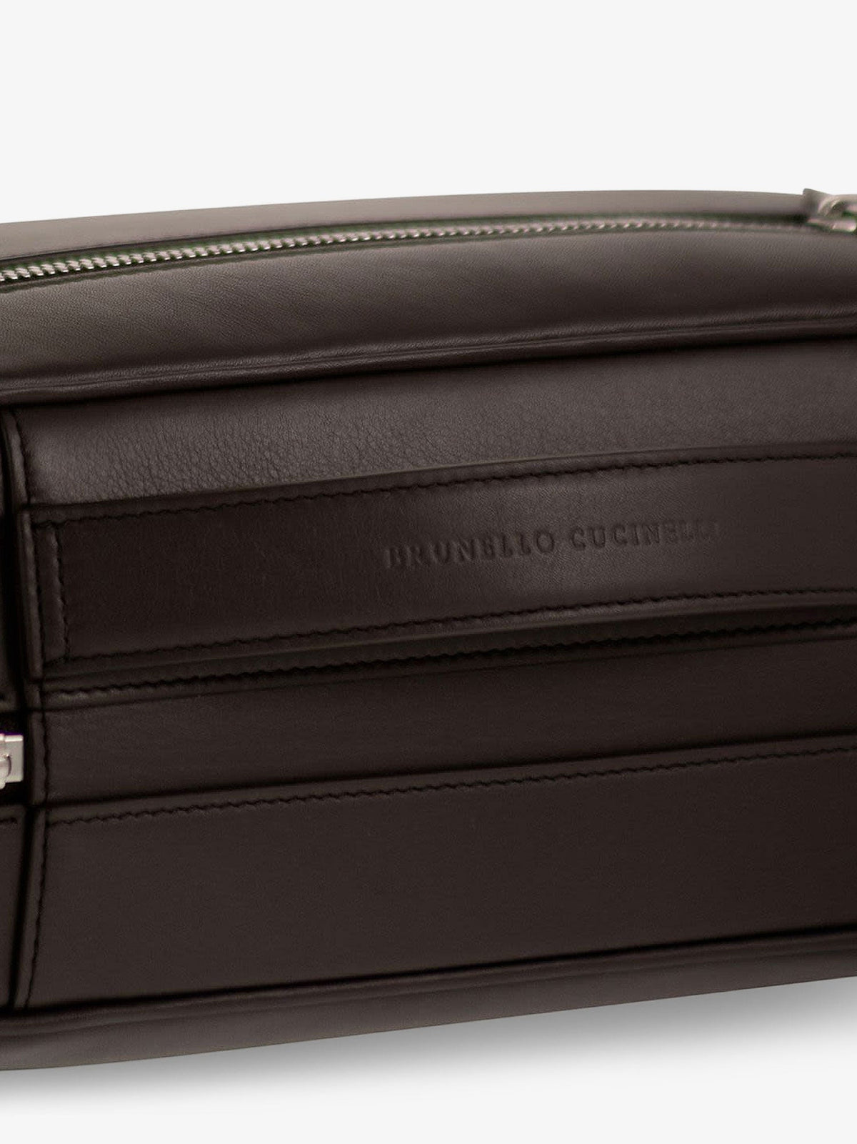 Brunello Cucinelli Leather Beauty Case With Metal Logo Detail