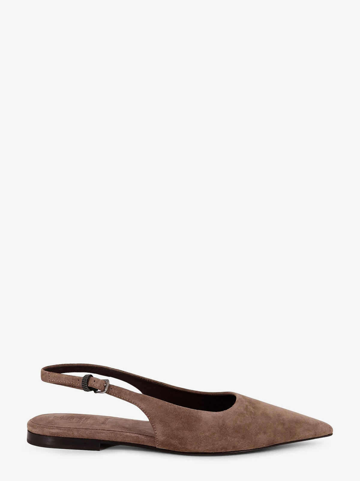 Brunello Cucinelli Suede Ballerinas With Side Monili Detail