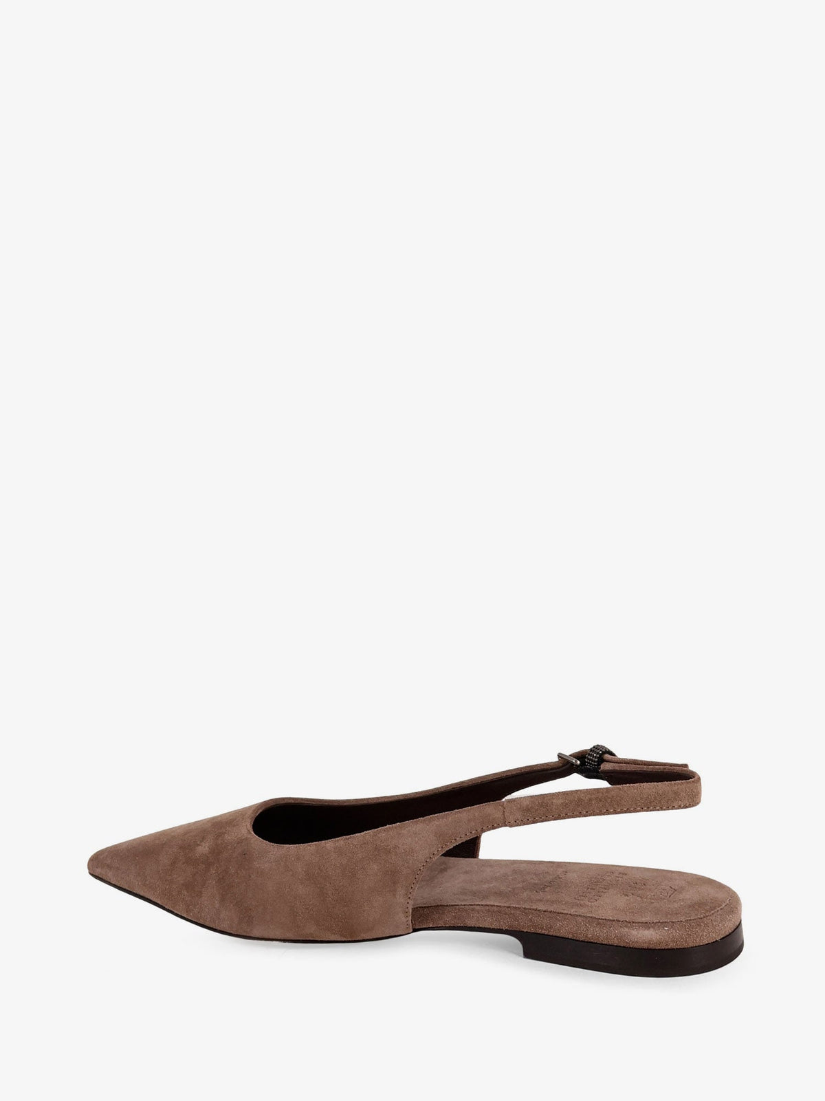 Brunello Cucinelli Suede Ballerinas With Side Monili Detail