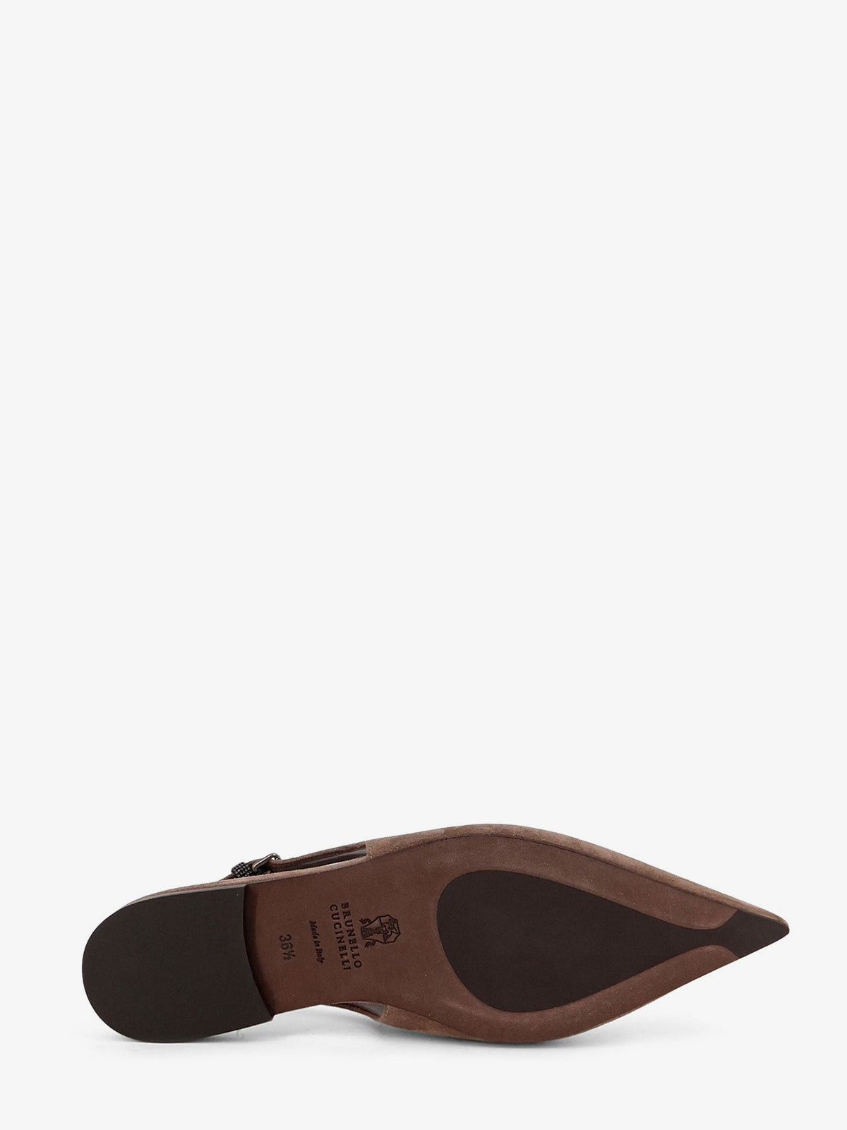 Brunello Cucinelli Suede Ballerinas With Side Monili Detail