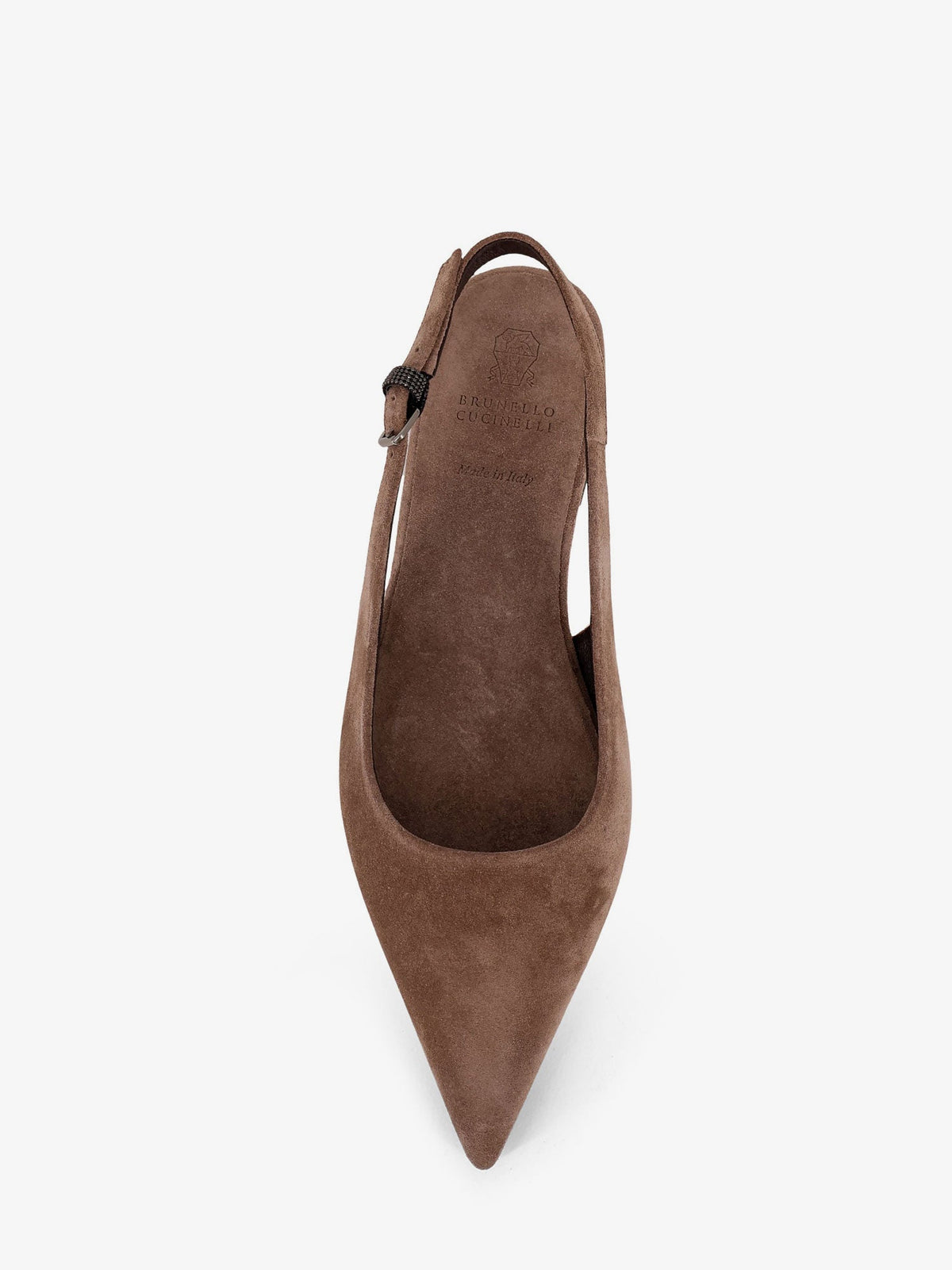 Brunello Cucinelli Suede Ballerinas With Side Monili Detail