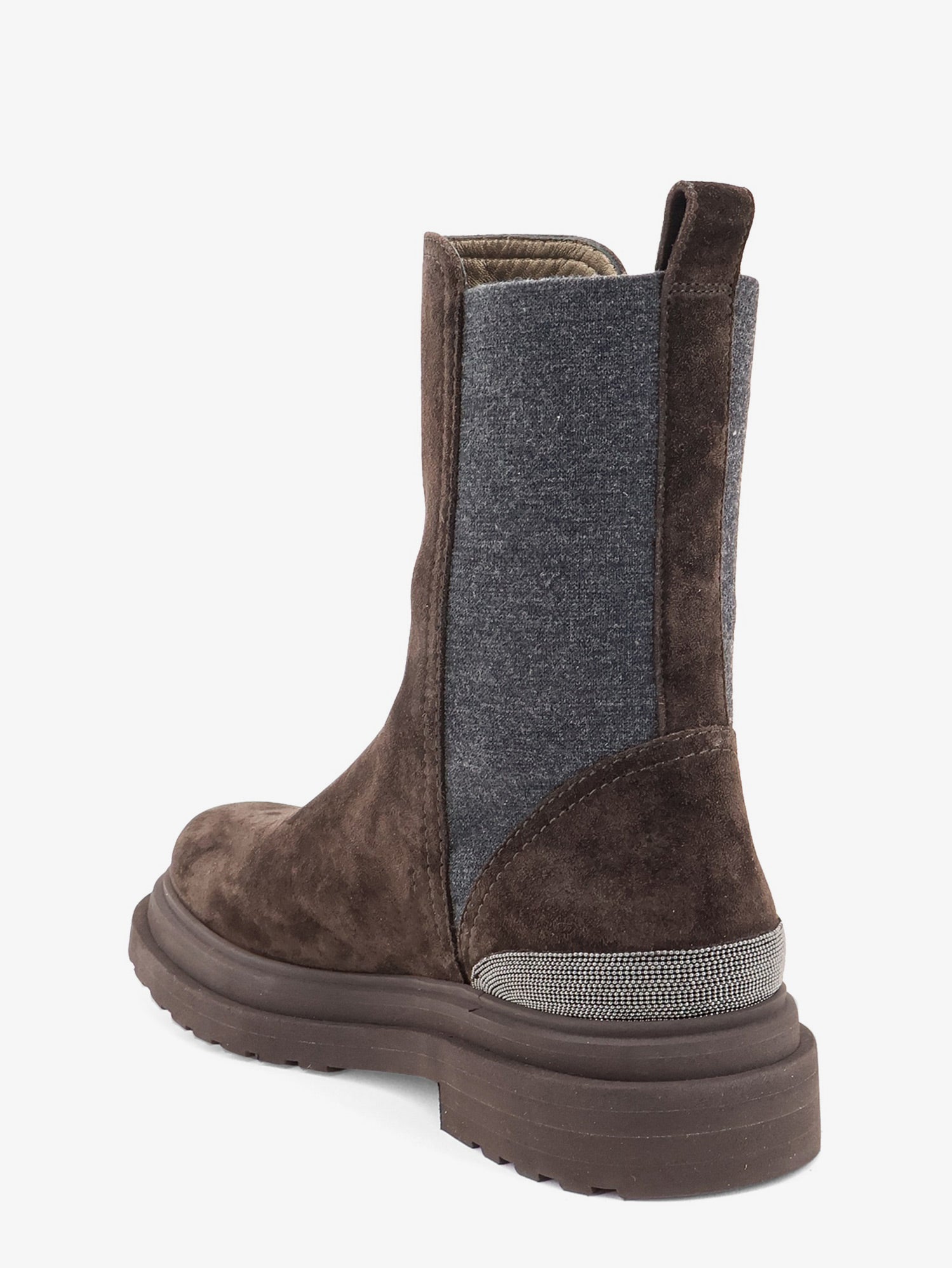 Brunello Cucinelli Suede Boots With Monili Details
