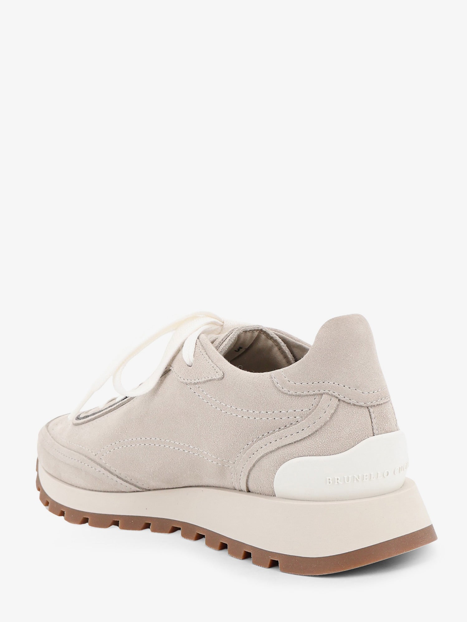 Brunello Cucinelli Suede Sneakers With Monili Embellishment