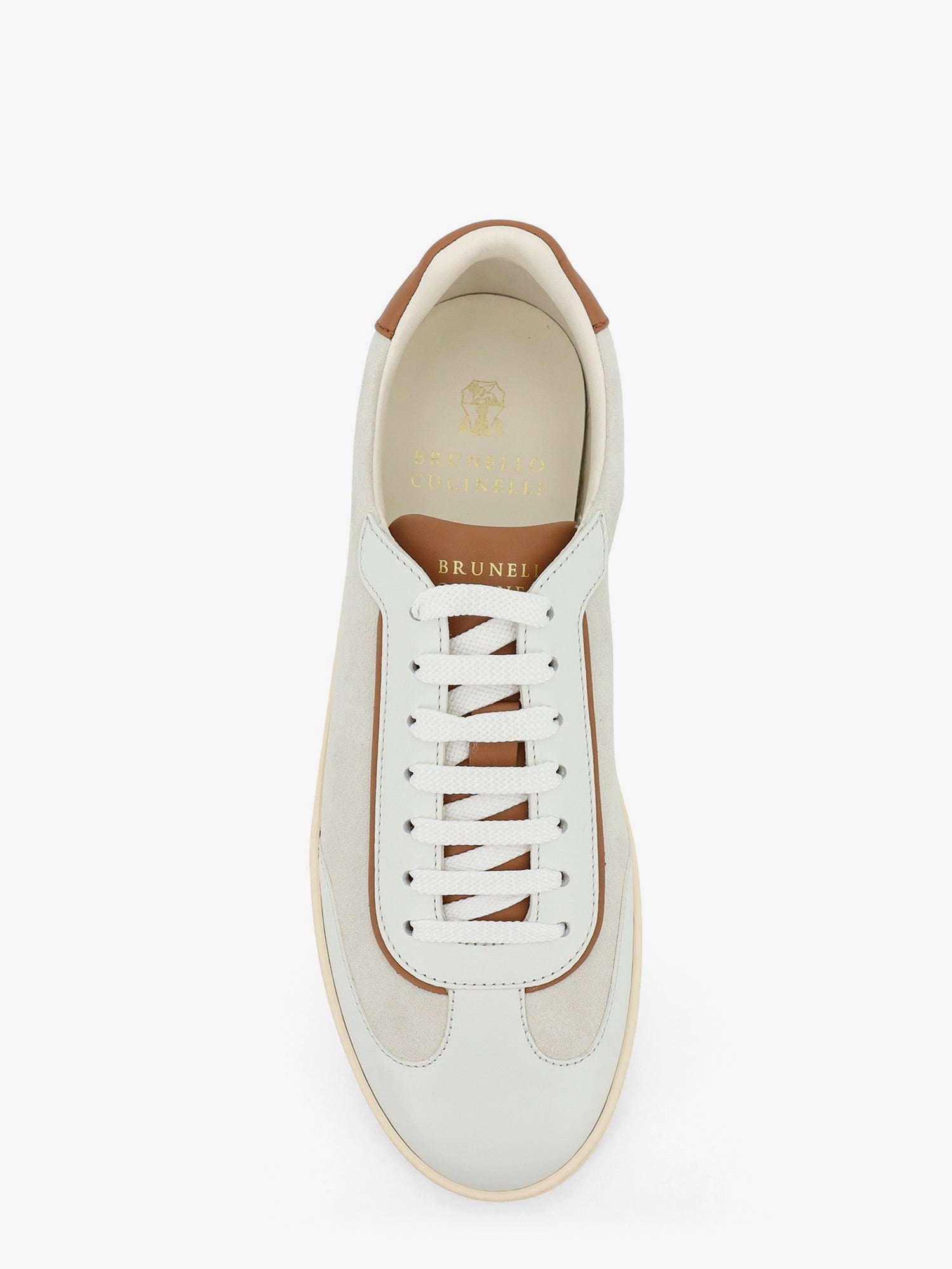 Brunello Cucinelli Low-top Suede And Leather Sneakers