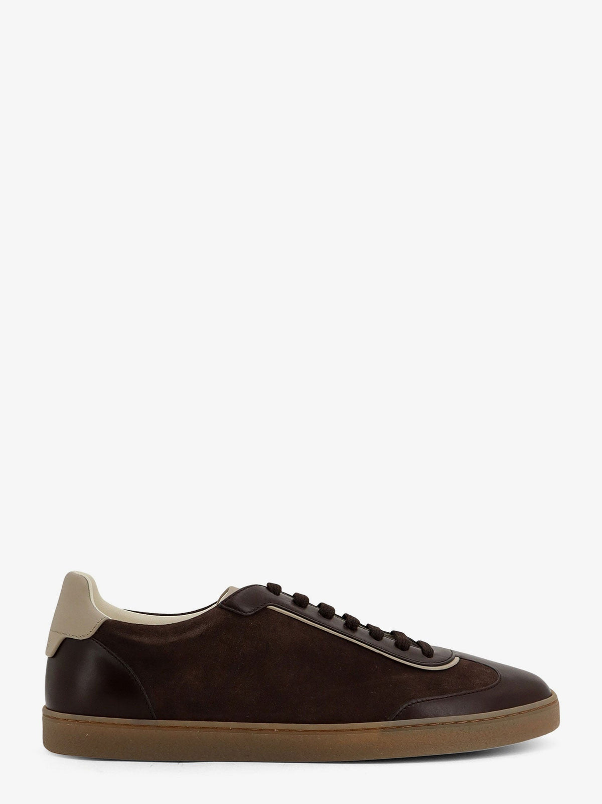 Brunello Cucinelli Low-top Suede And Leather Sneakers