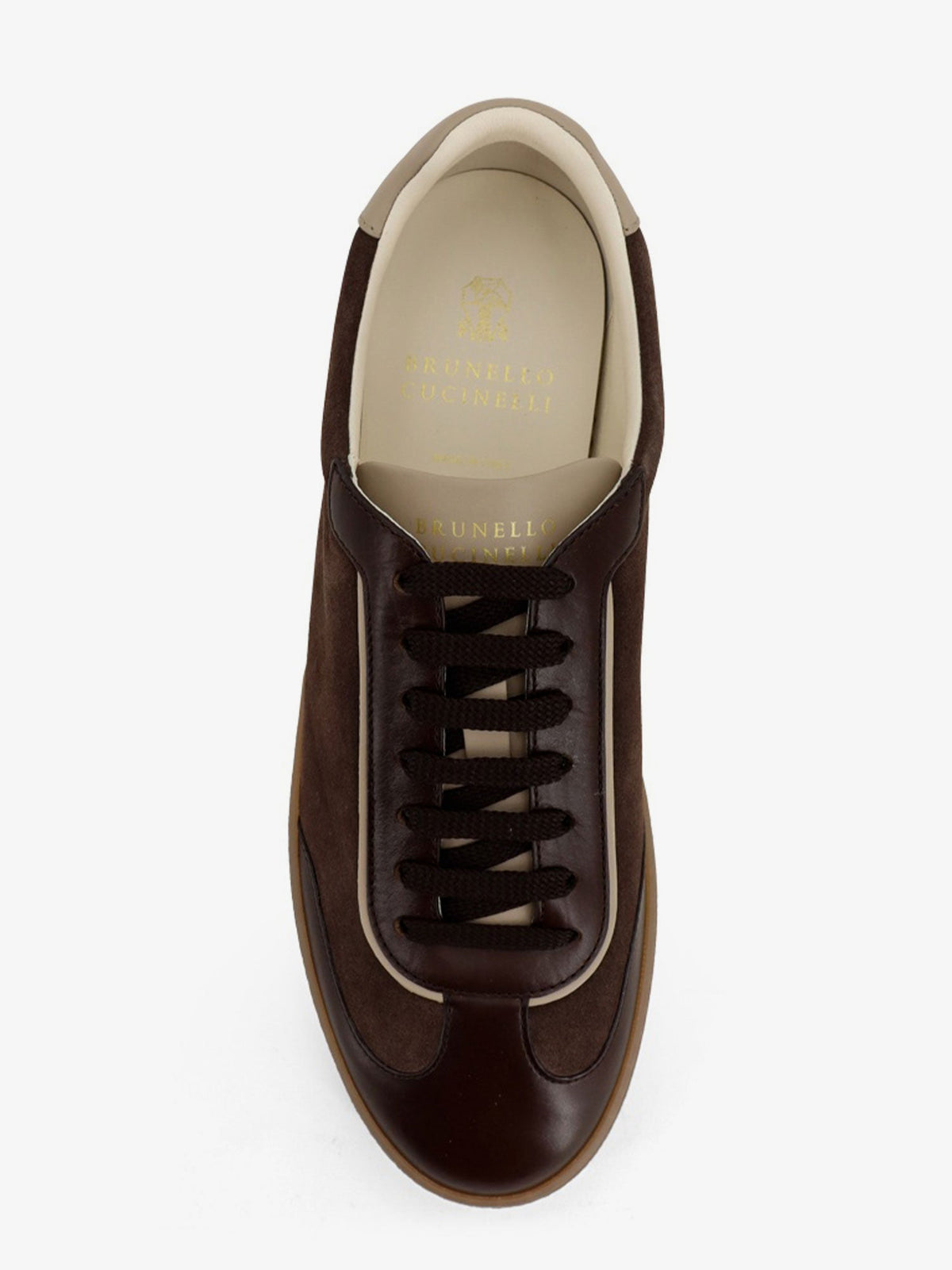 Brunello Cucinelli Low-top Suede And Leather Sneakers