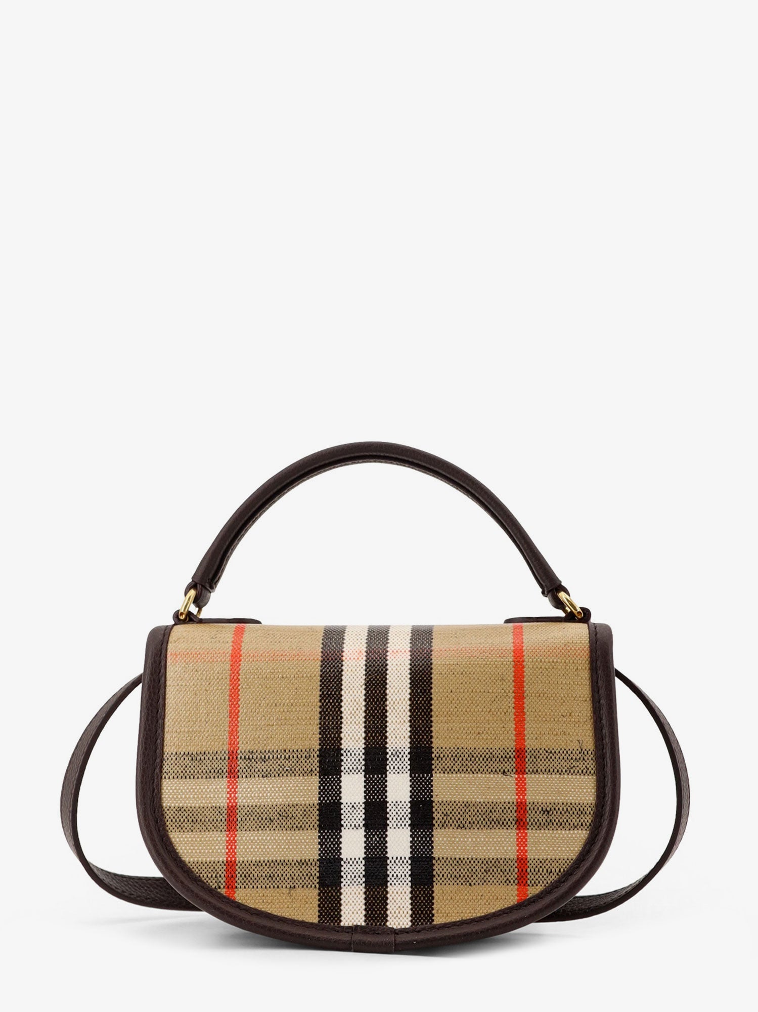 Burberry Highlands Crossbody Bag With Iconic Check Pattern