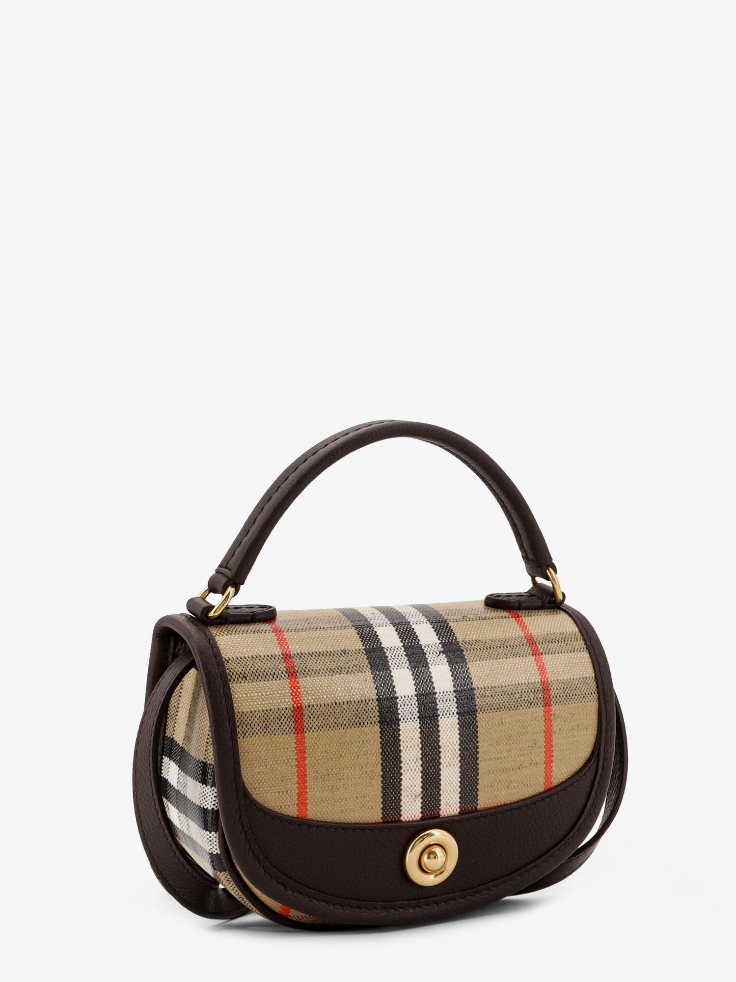 Burberry Highlands Crossbody Bag With Iconic Check Pattern