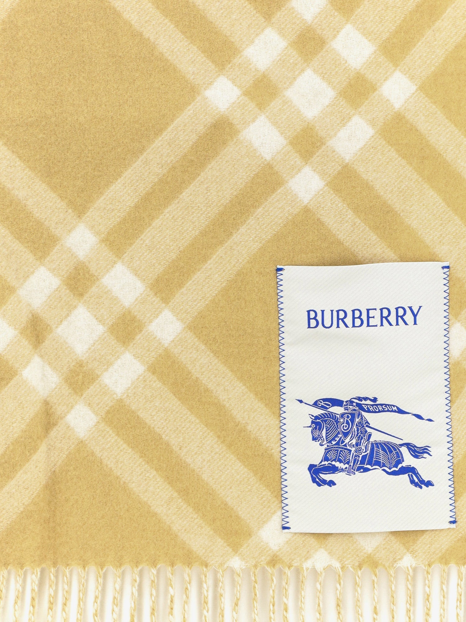 Burberry Cashmere Scarf With Check Pattern