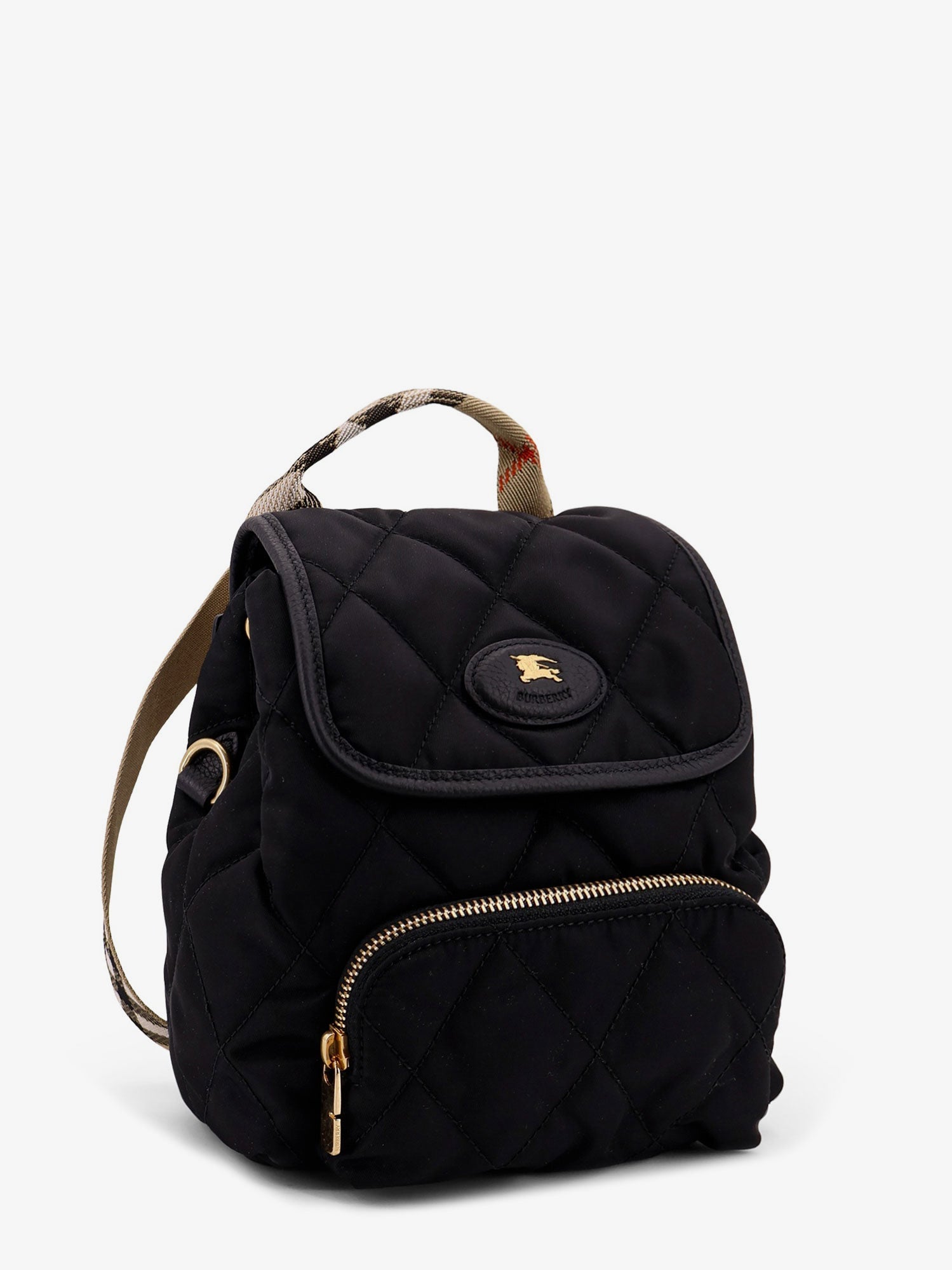 Burberry Mini Nylon Backpack With Leather Logo Patch