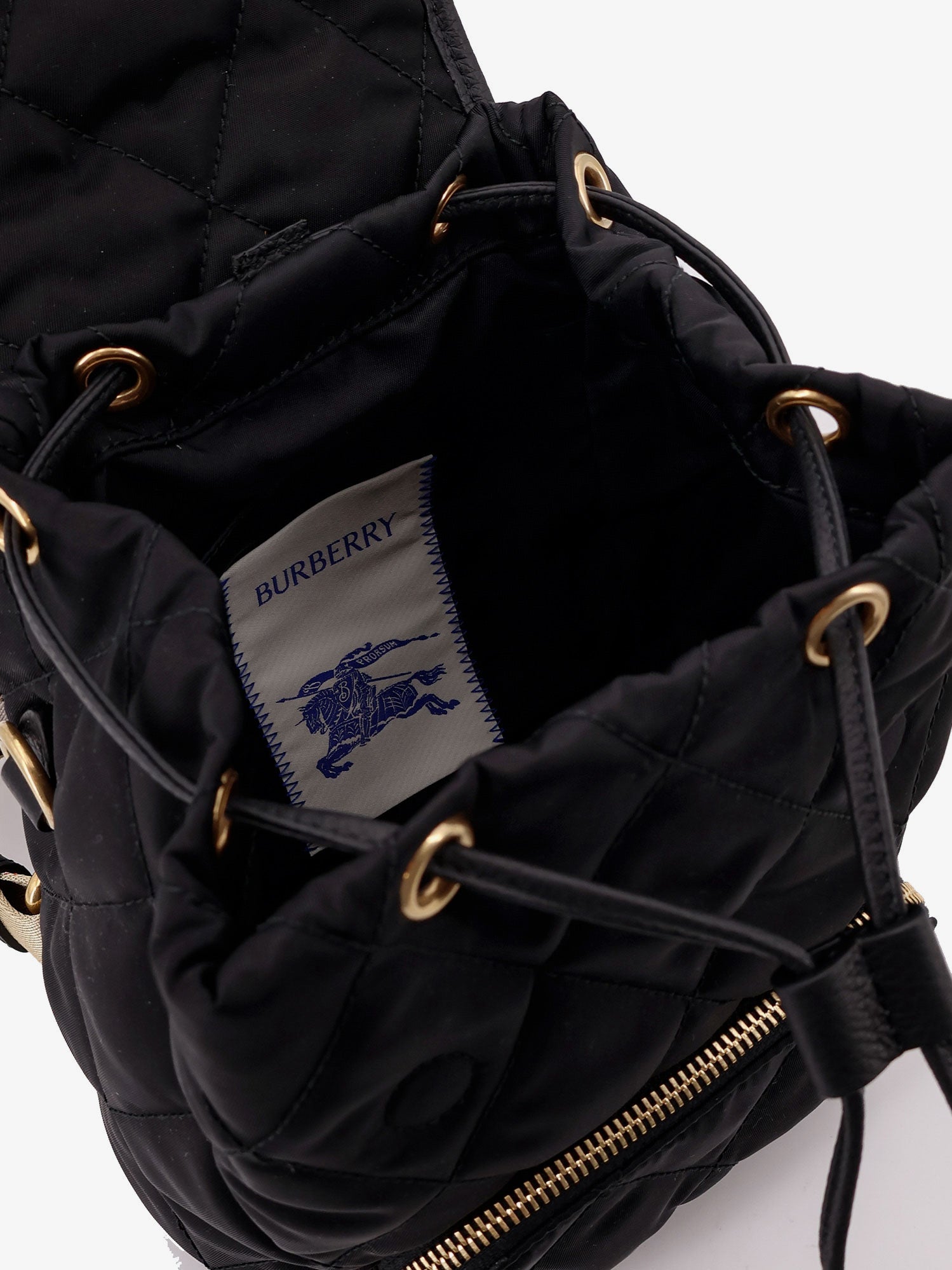 Burberry Mini Nylon Backpack With Leather Logo Patch