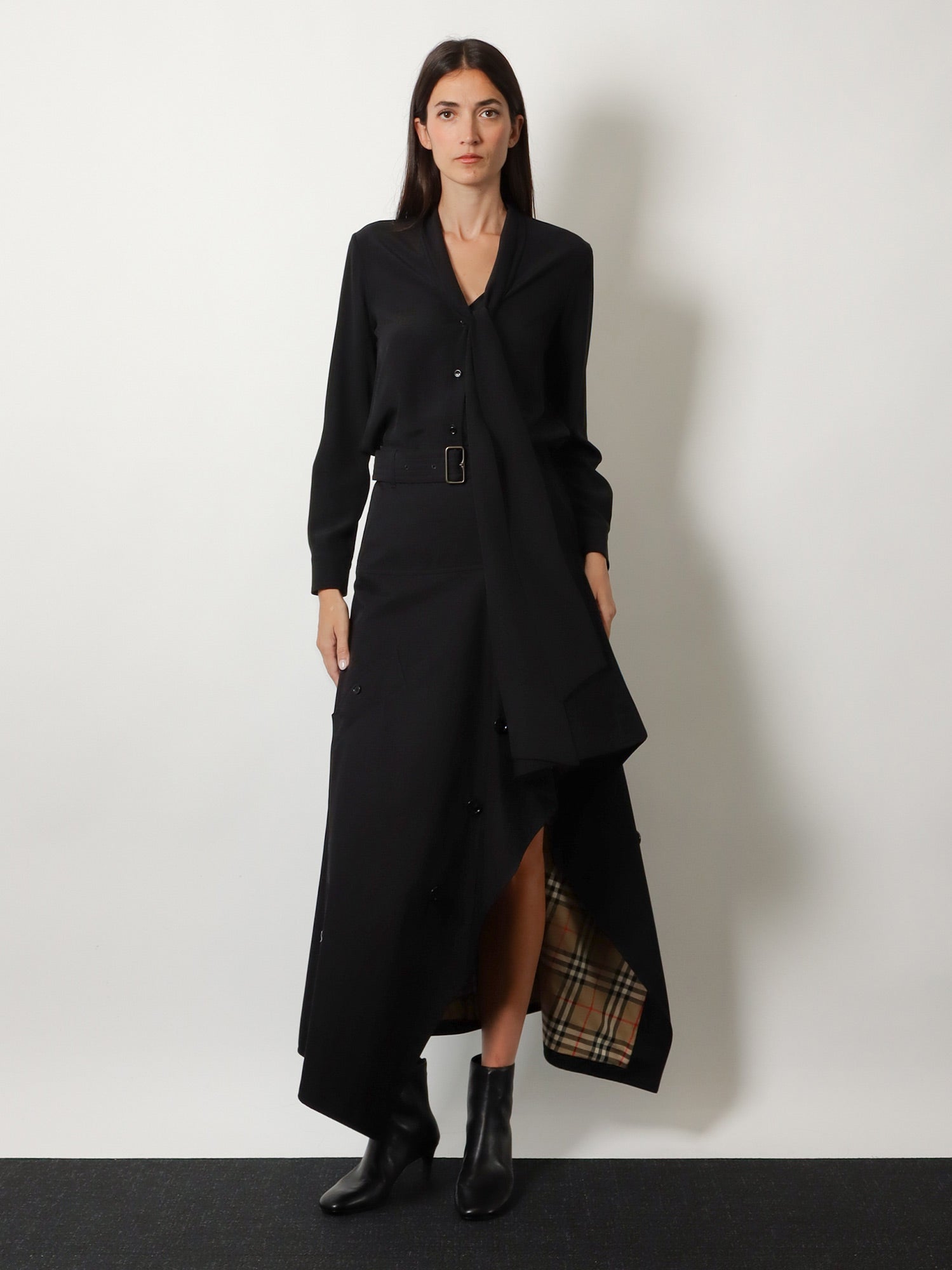 Burberry Heather Asymmetrical Trench Skirt