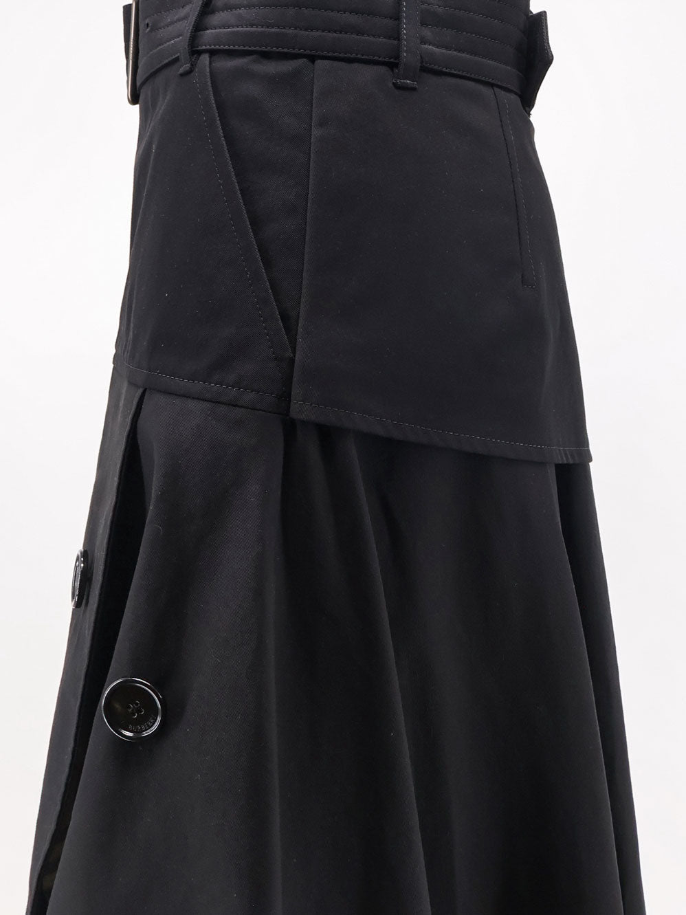 Burberry Heather Asymmetrical Trench Skirt