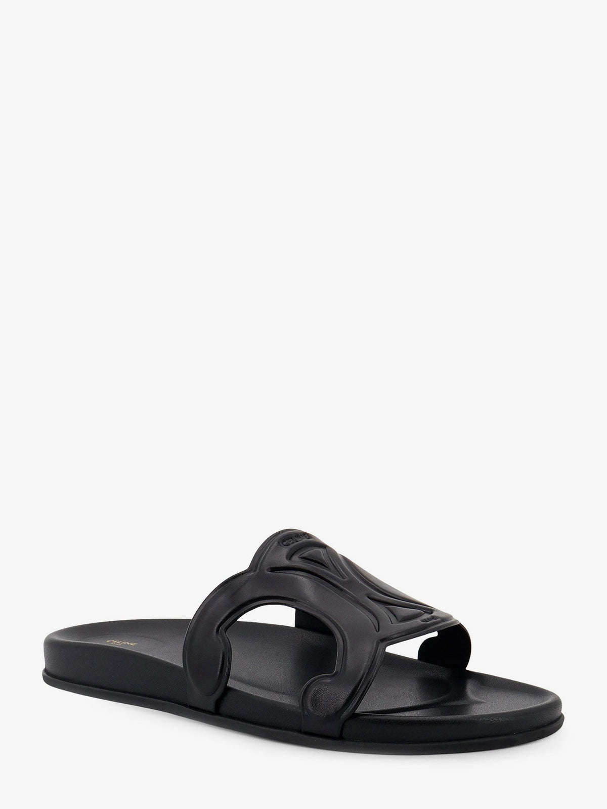 Celine Triomphe Slide Leather Sandals