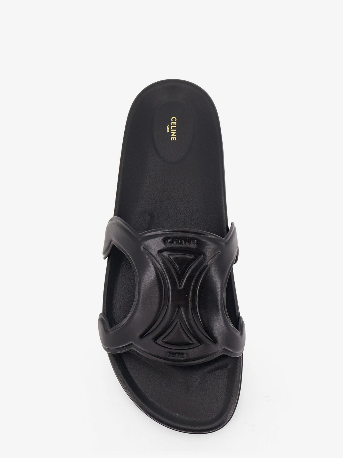 Celine Triomphe Slide Leather Sandals