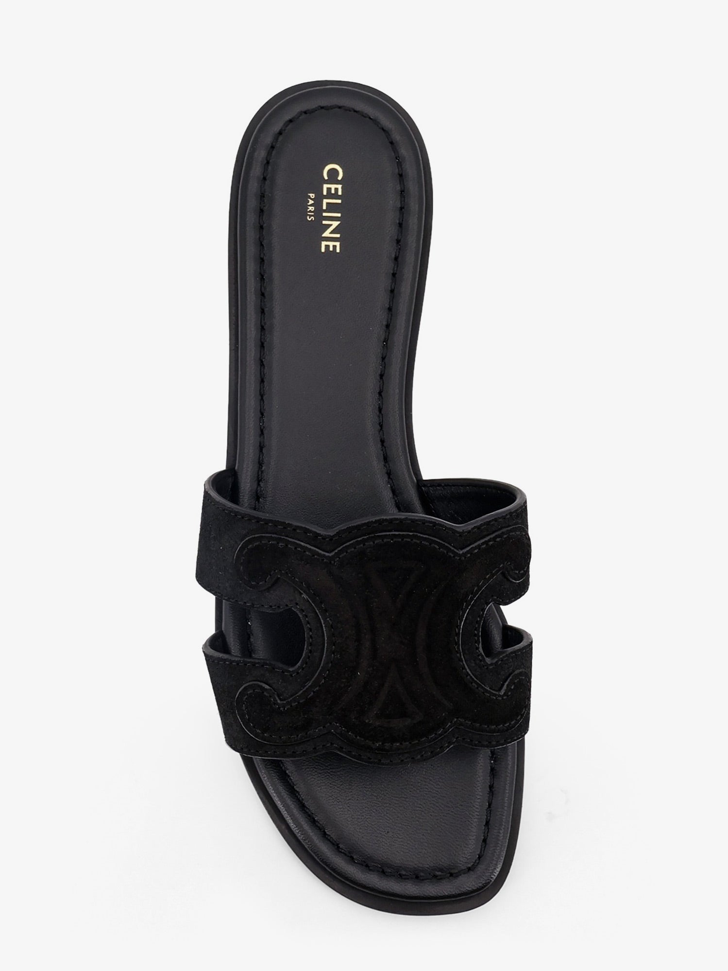 Celine Marina Suede Sandals With Triomphe Logo