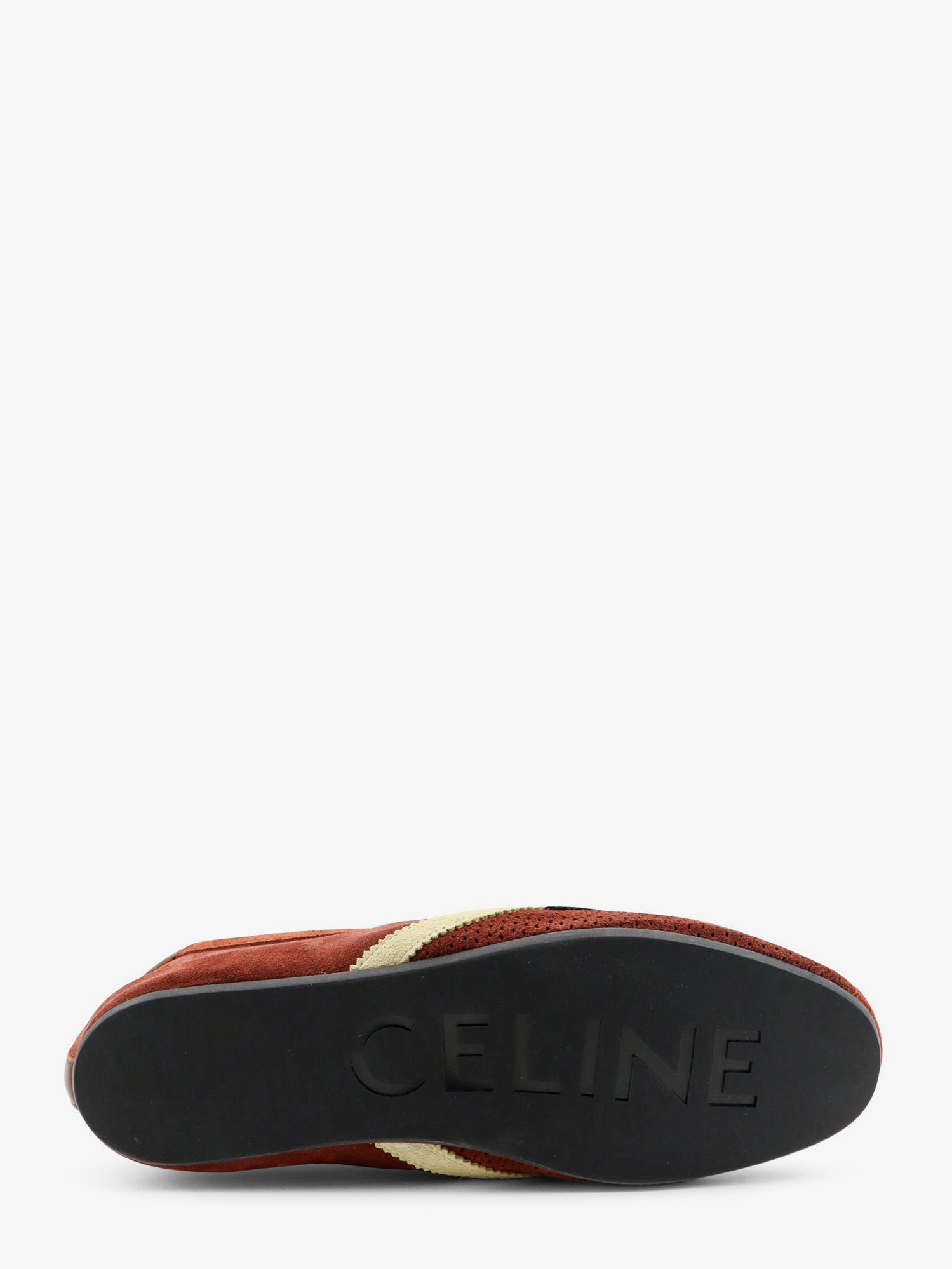 Celine The Flat Suede And Leather Sneakers
