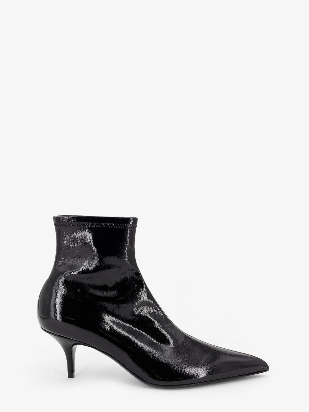Celine Fitted Sleek Stretch Patent Leather Boots