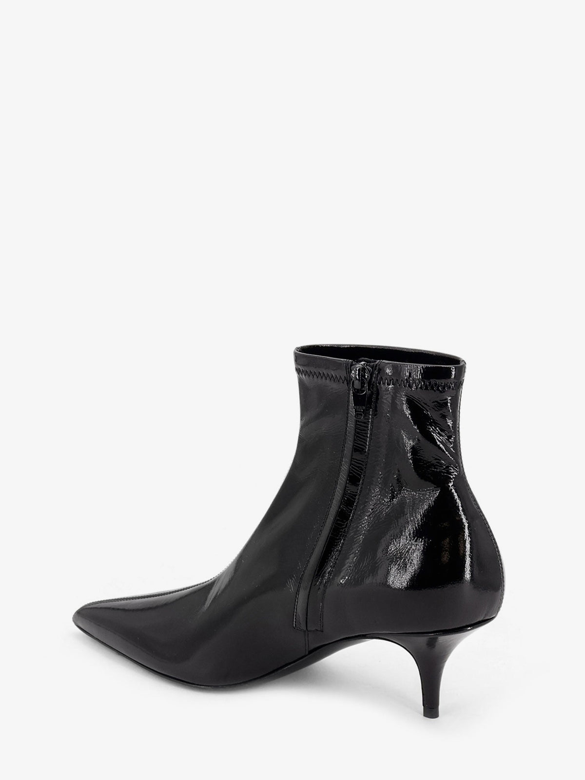 Celine Fitted Sleek Stretch Patent Leather Boots