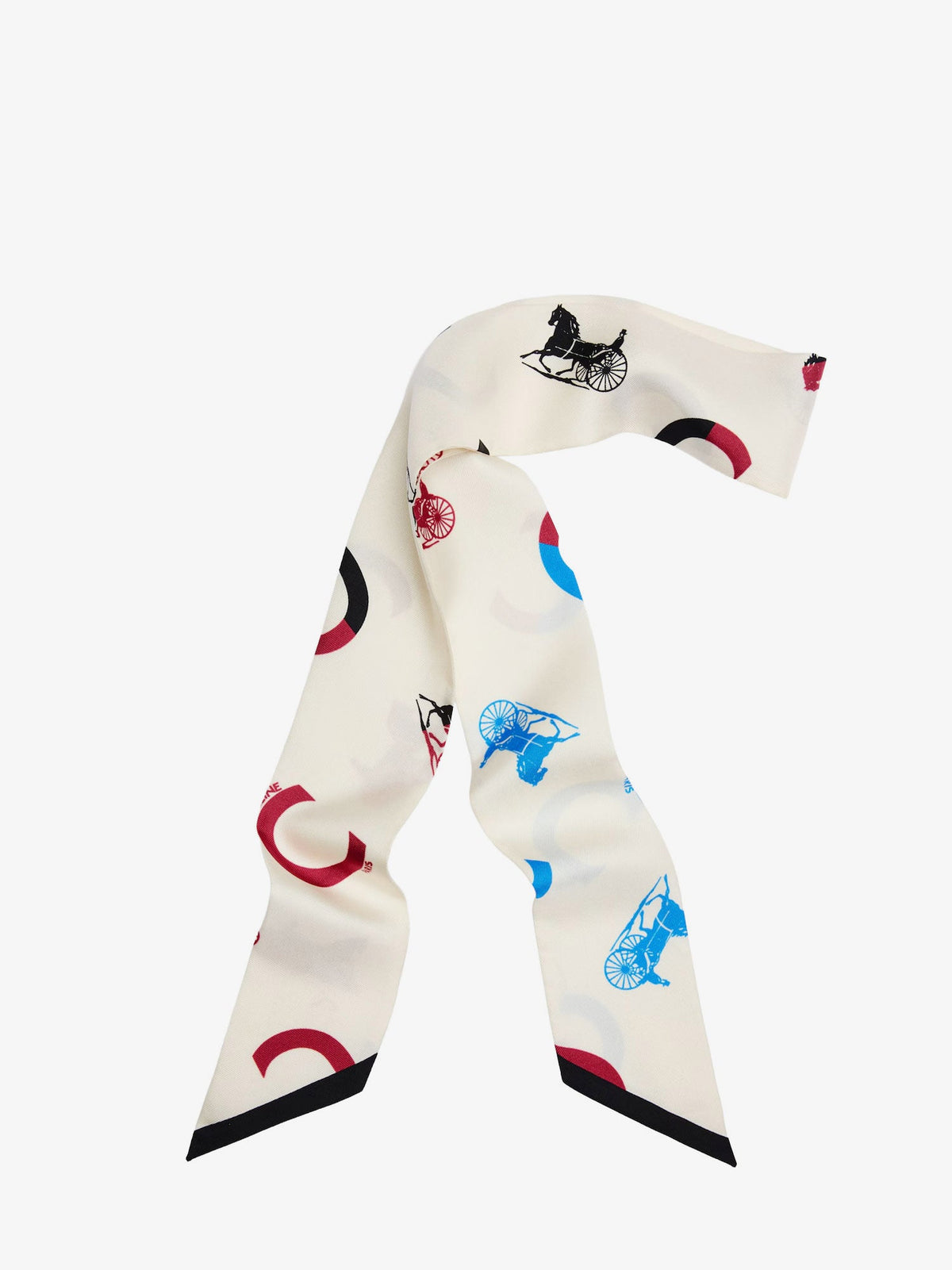 Celine Silk Twill Bandeau With Iconic All-over Print