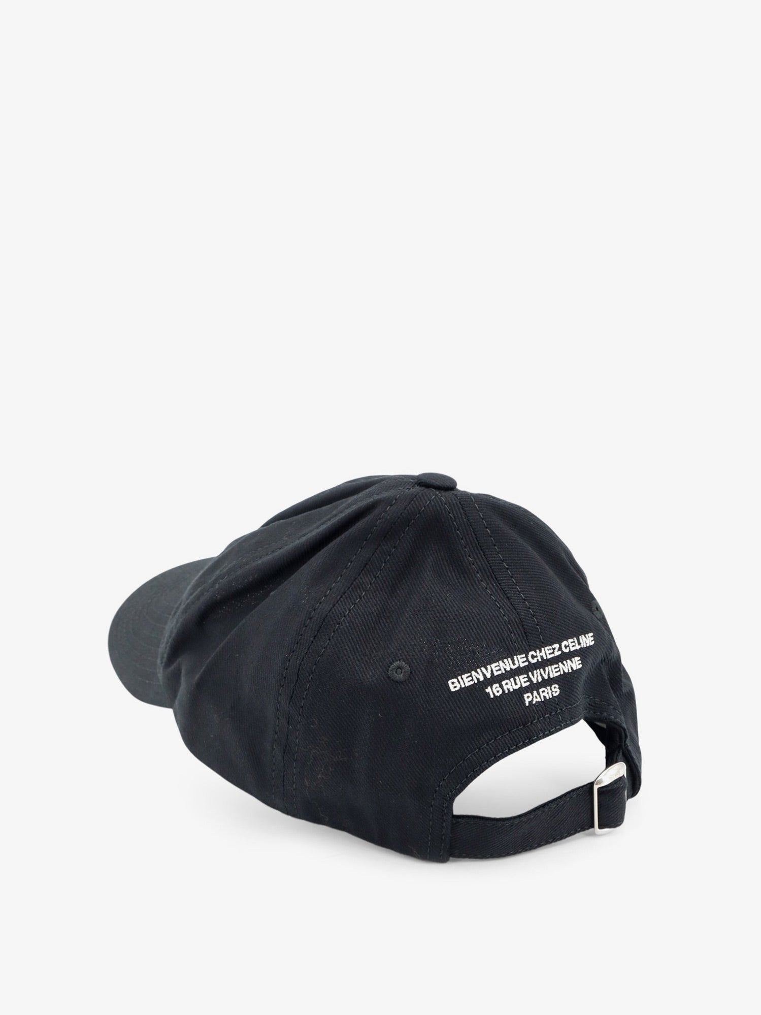 Celine Cotton Baseball Hat With Triomphe Embroidery