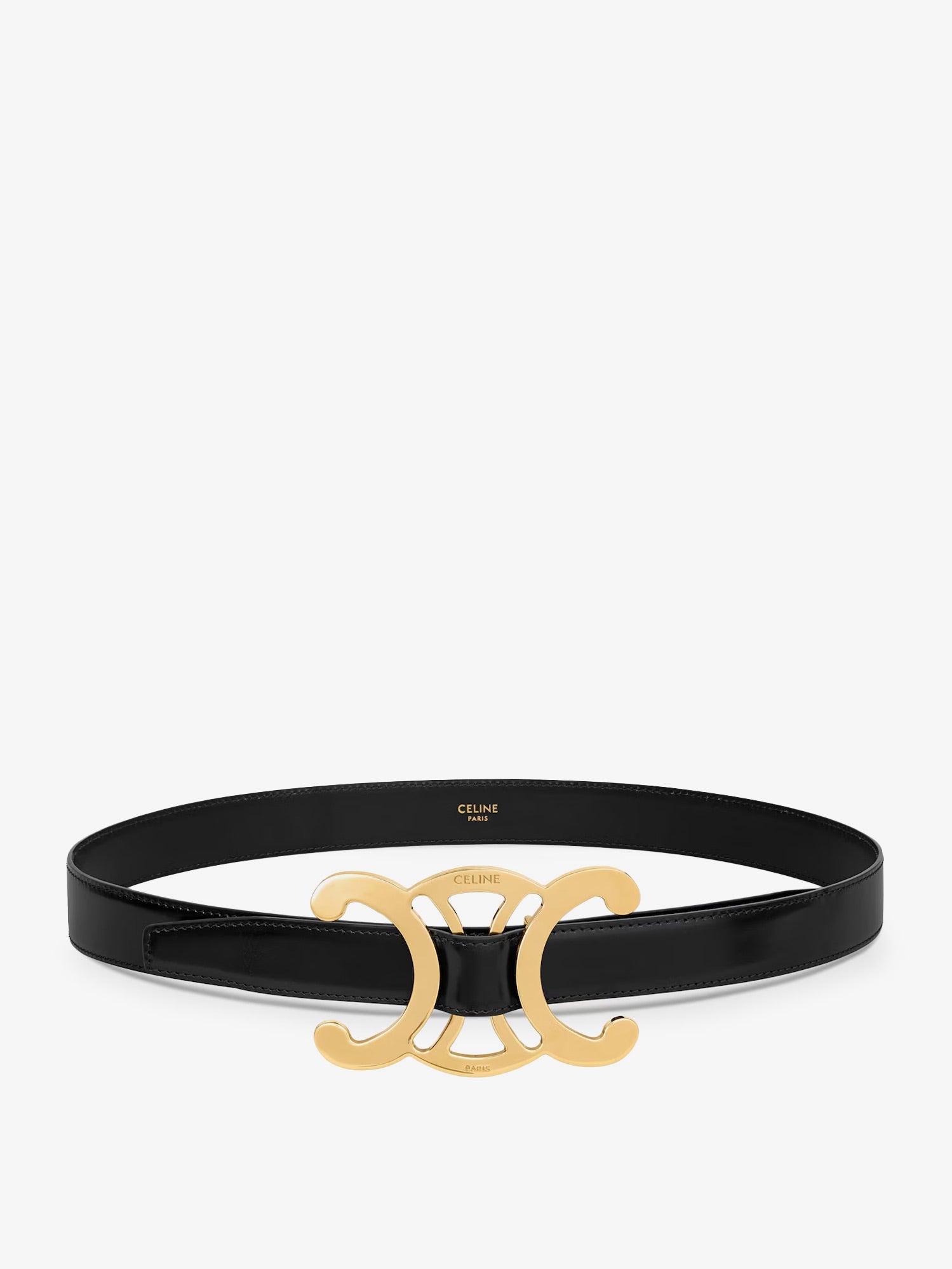 Celine Leather Belt With Triomphe Logo