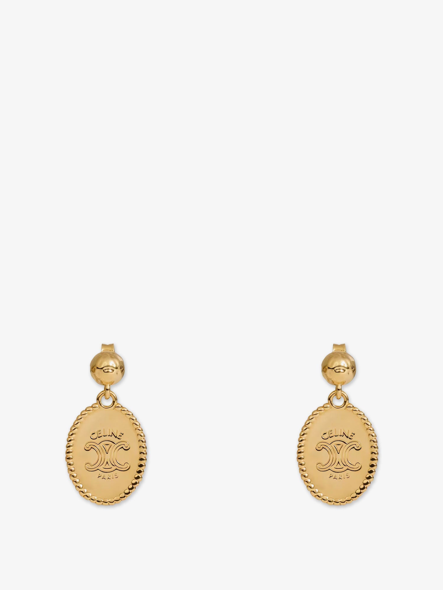 Celine Brass Earrings With Gold Finish