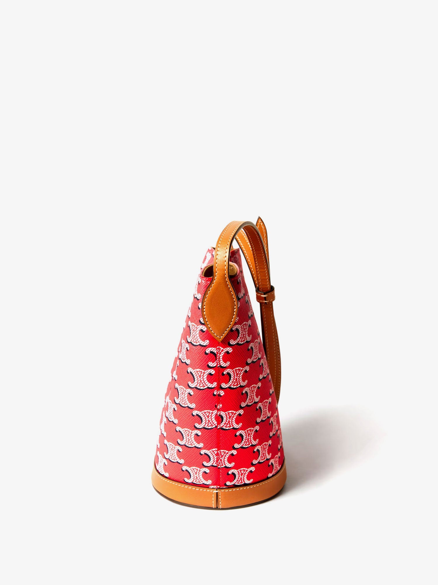 Celine Mini Bucket Bag In Triomphe Canvas