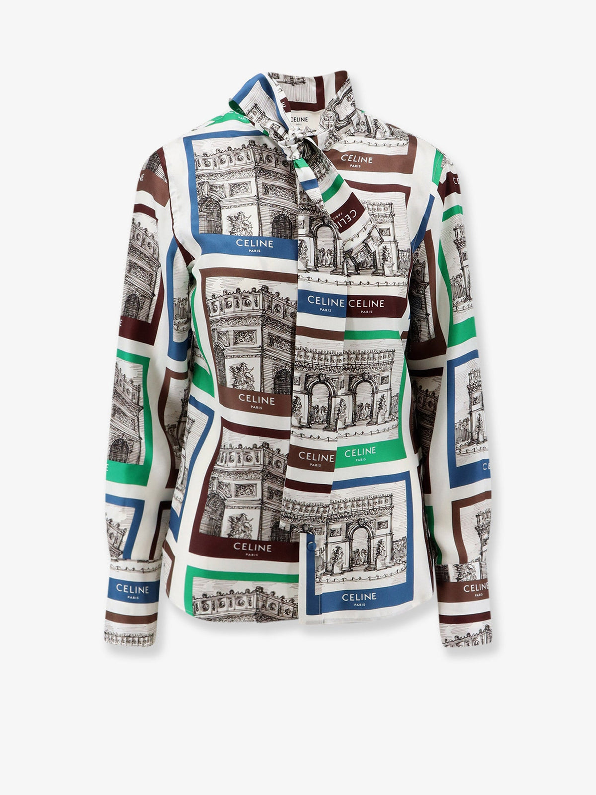 Celine Lavalliere Printed Silk Shirt
