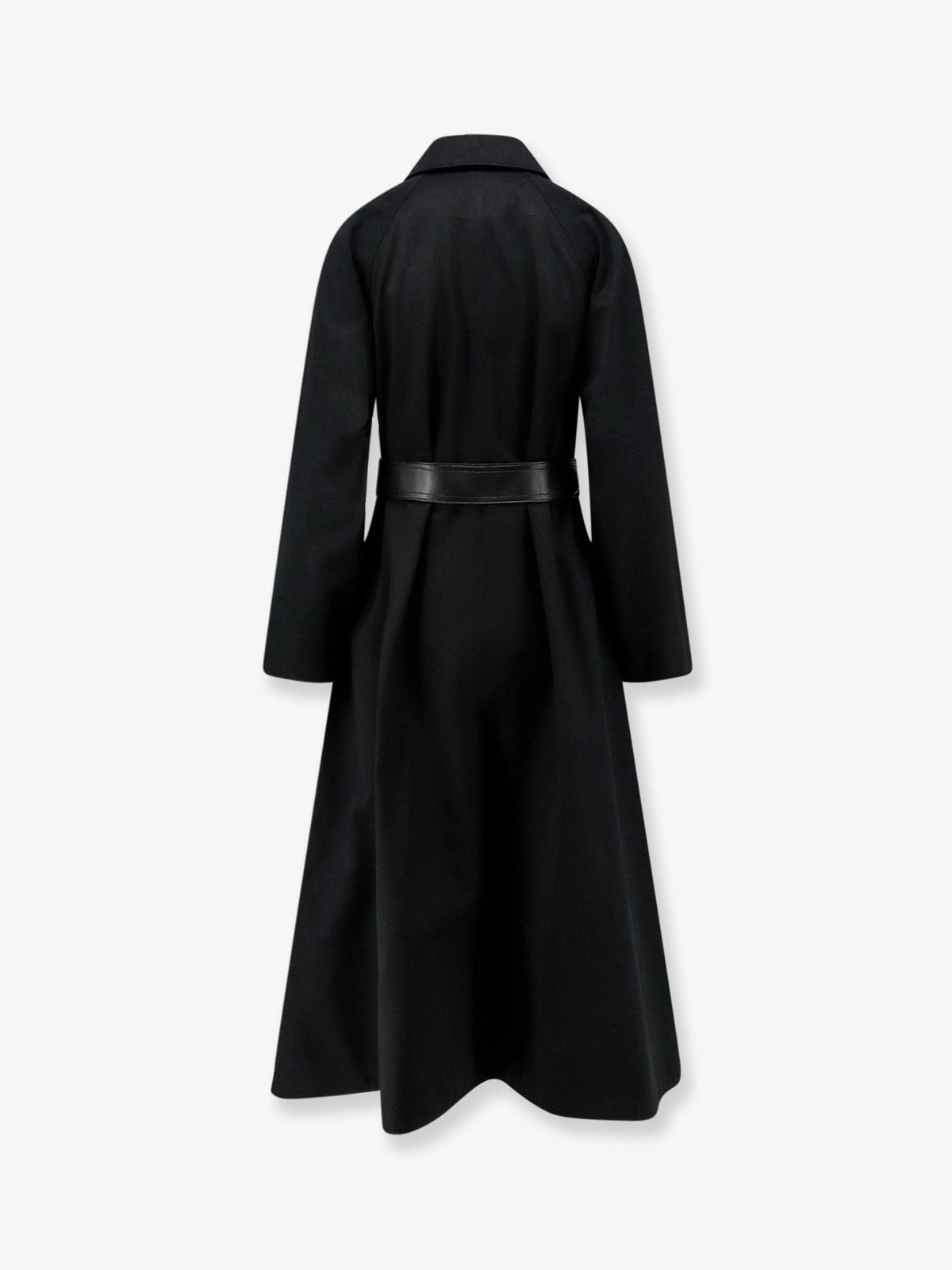 Celine Flared Waterproof Coat With Leather Belt