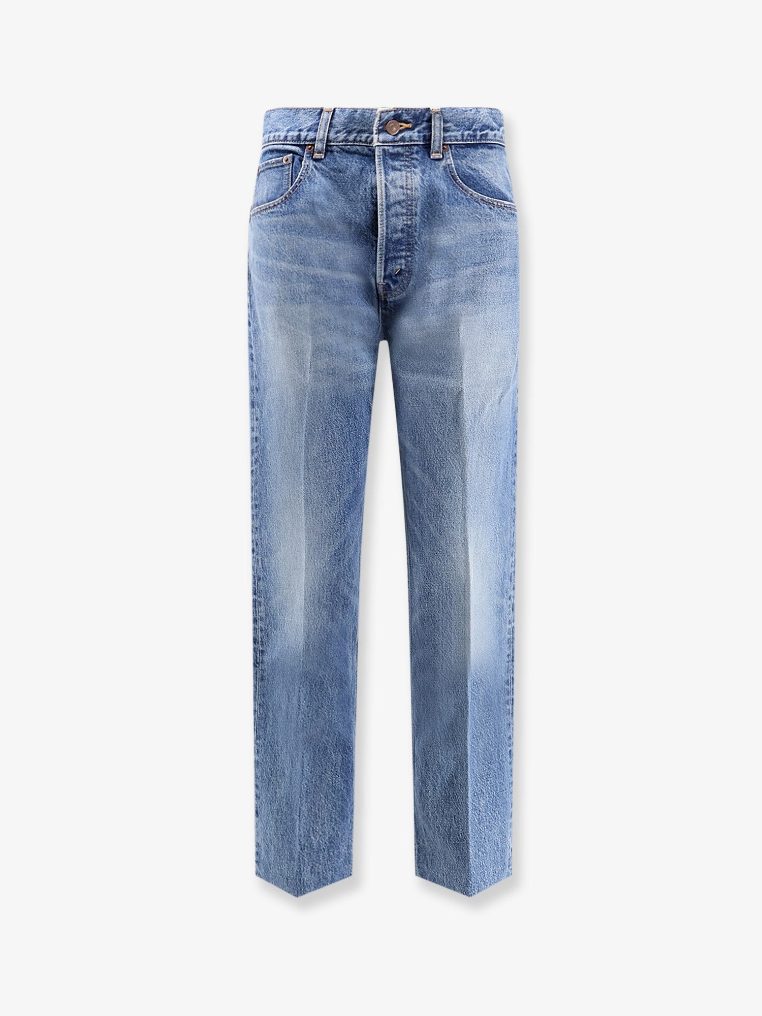 Celine Boyfriend Jeans With Logo Tag