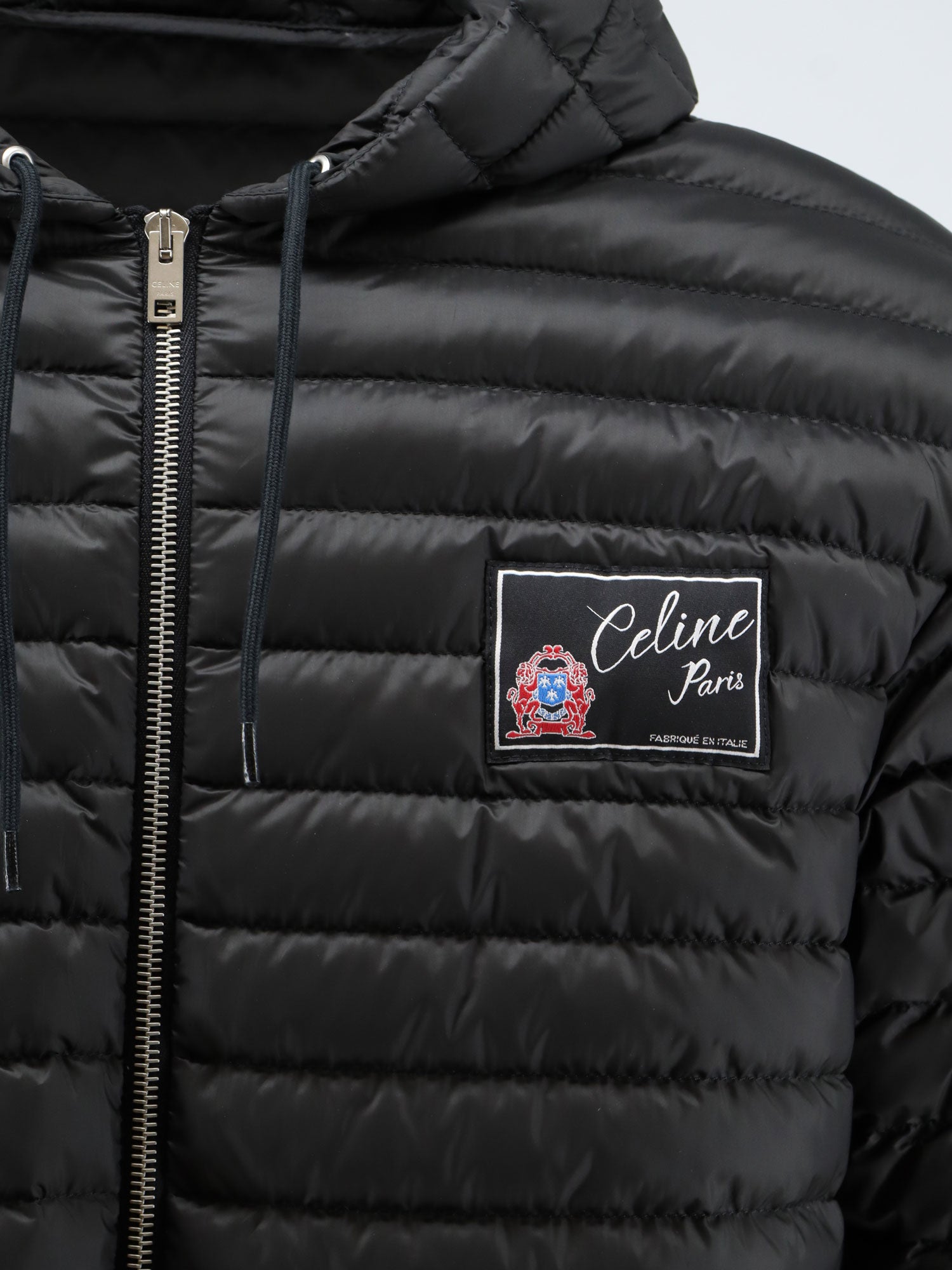 Celine Hooded Quilted Down Jacket