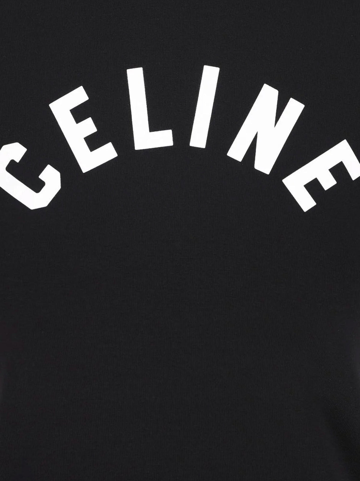 Celine Cotton T-shirt With Front Logo Print